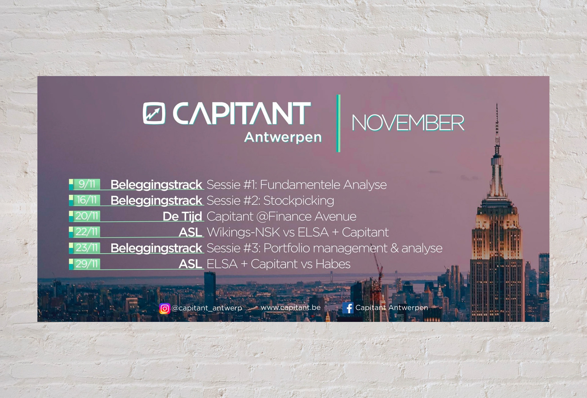 FB page cover: Events organised in November