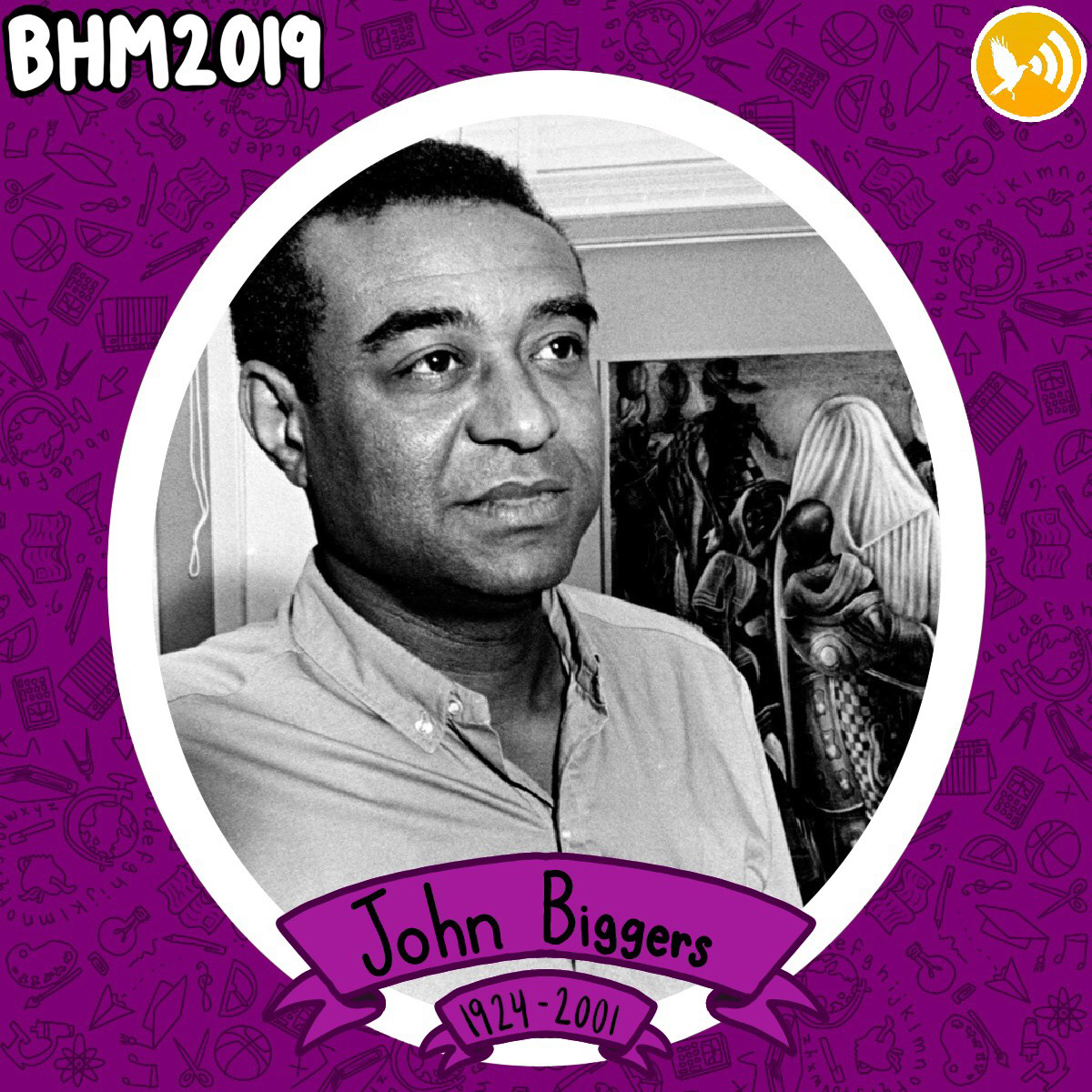 Social media graphic for Black History Month, Education
