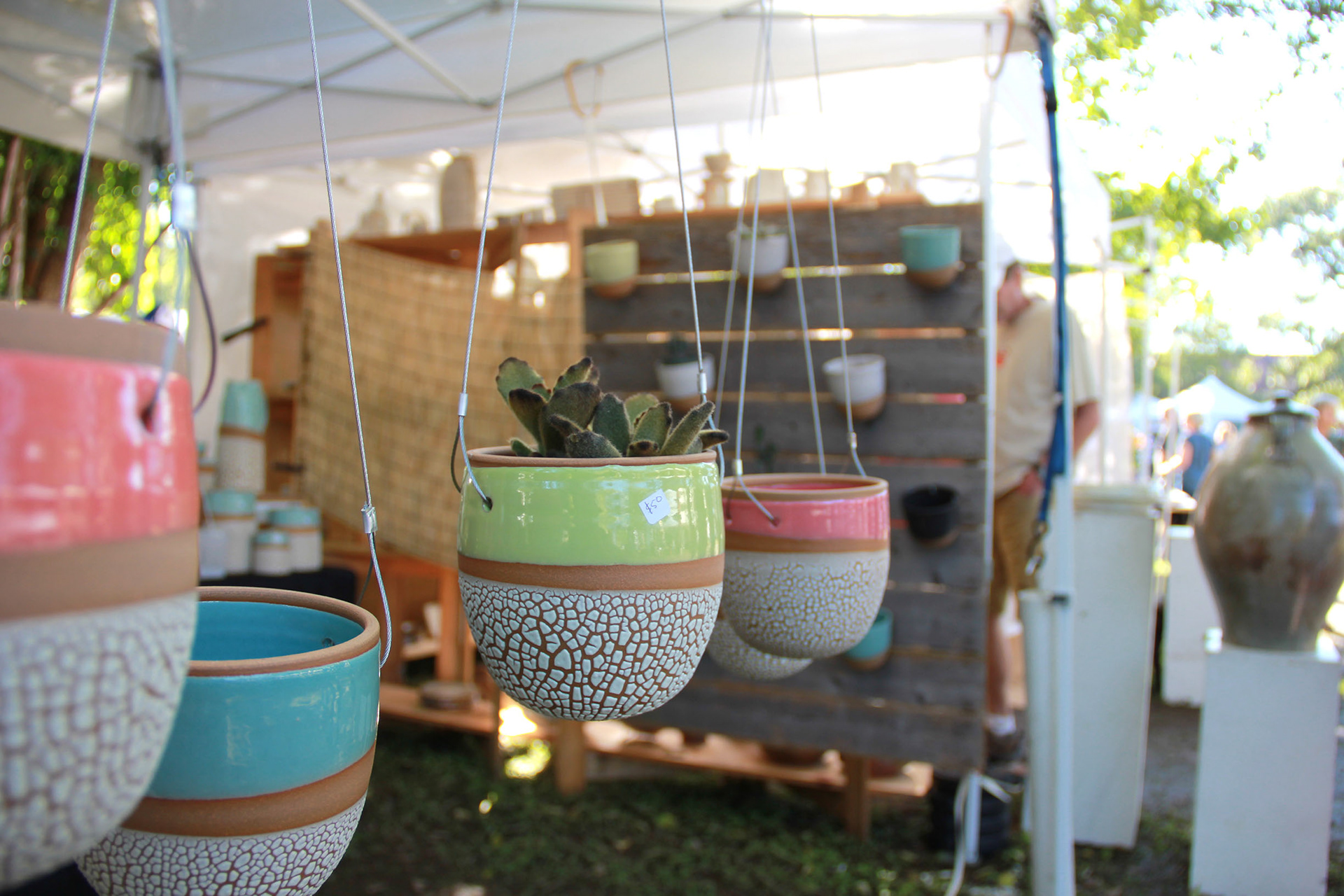 Ryan Lucier, a studio potter at Rhyno Clayworks in Austin, specializes in functional art such as pots, cups and plates.