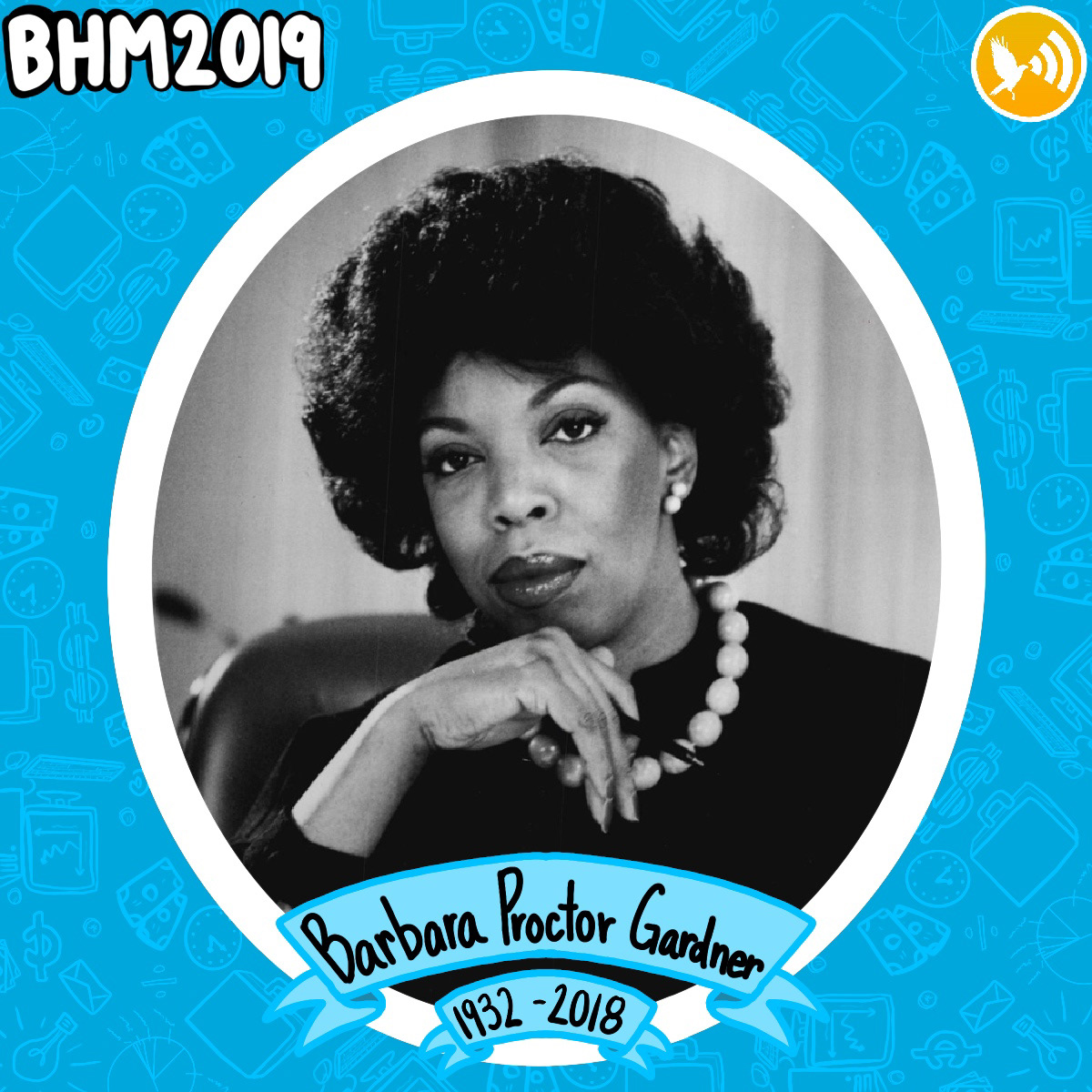 Social media graphic for Black History Month, Business
