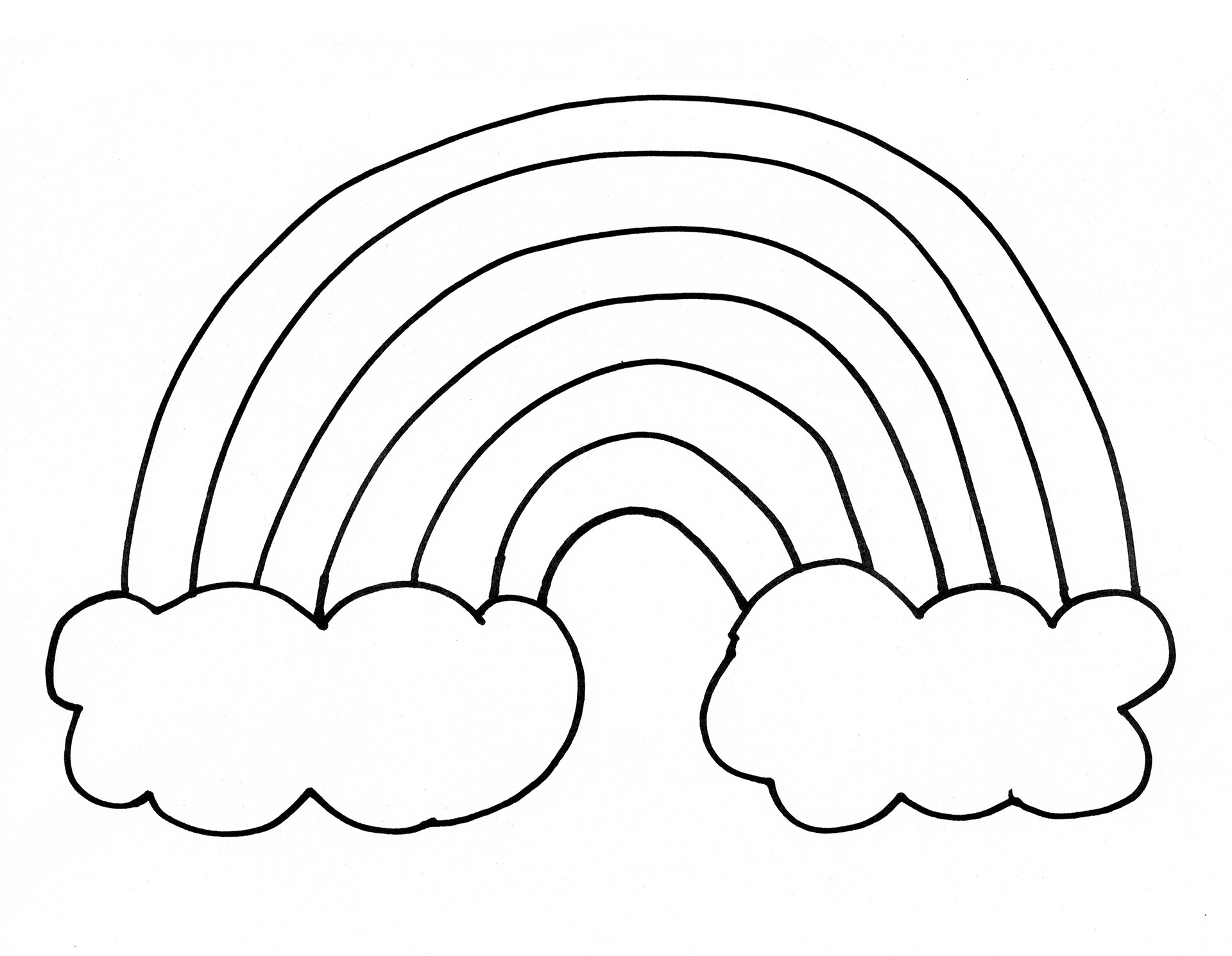 Download a Free Coloring a Rainbow Printout