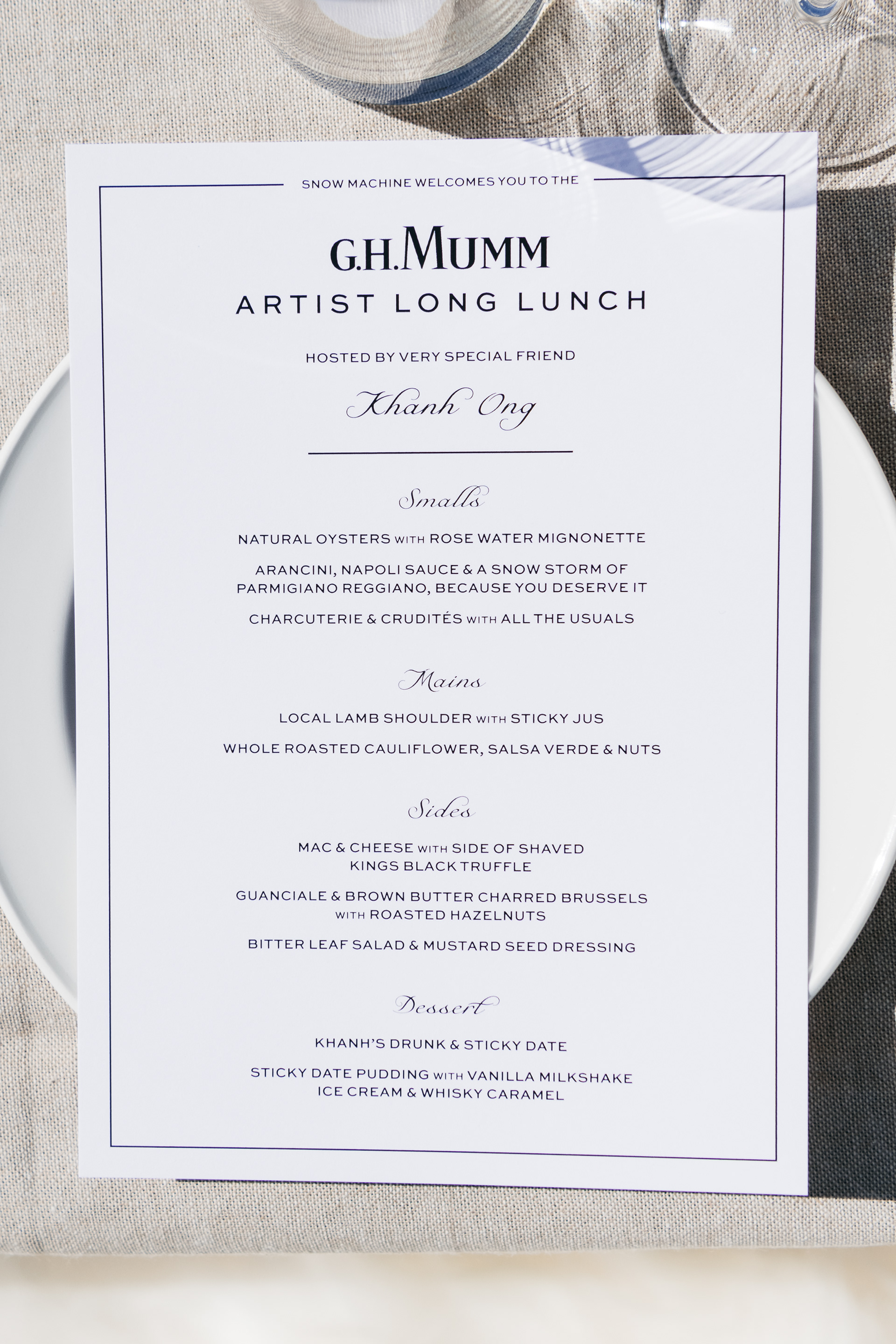 GH.MUMM x Khanh Ong Long Lunch New Zealand -  Designed & Styled by MFPC
