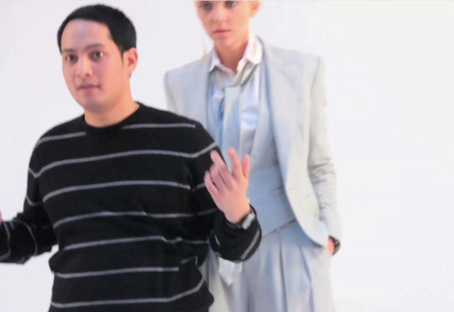 Moi dirigeant le Top Model Heather Marks pour notre expérience Digital