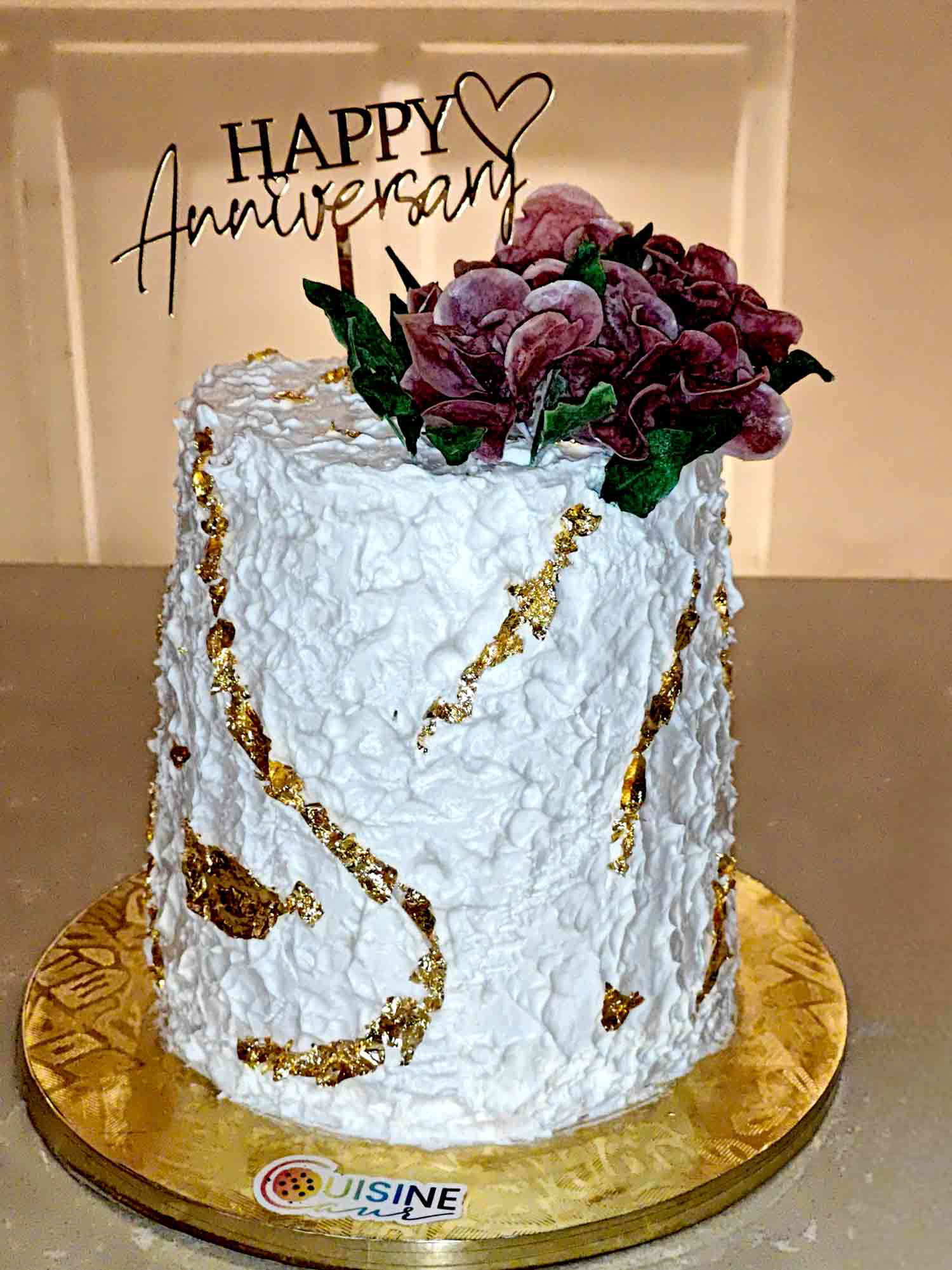 Wedding Anniversary Large Whipped Cream Cake