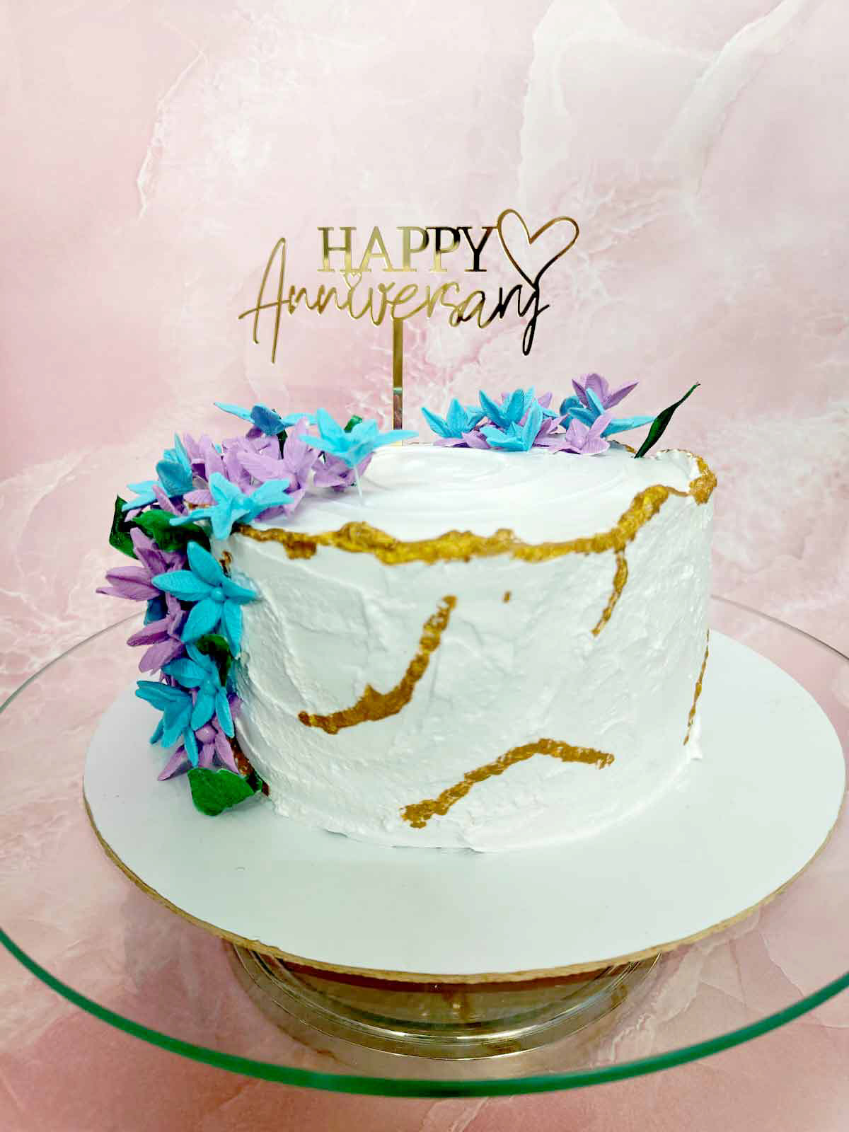 Blueberry Whipped Cream Cake