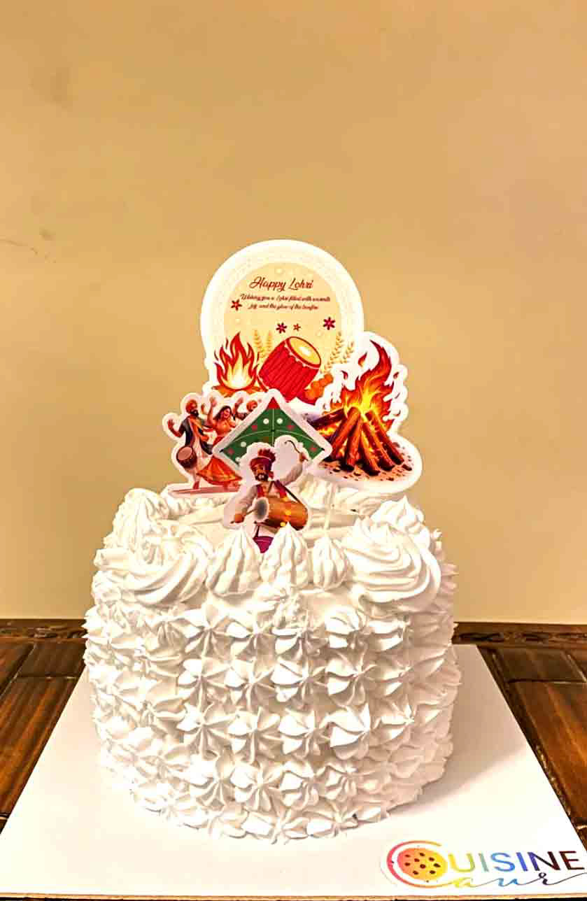 Happy Lohri Whipped Cream Cake