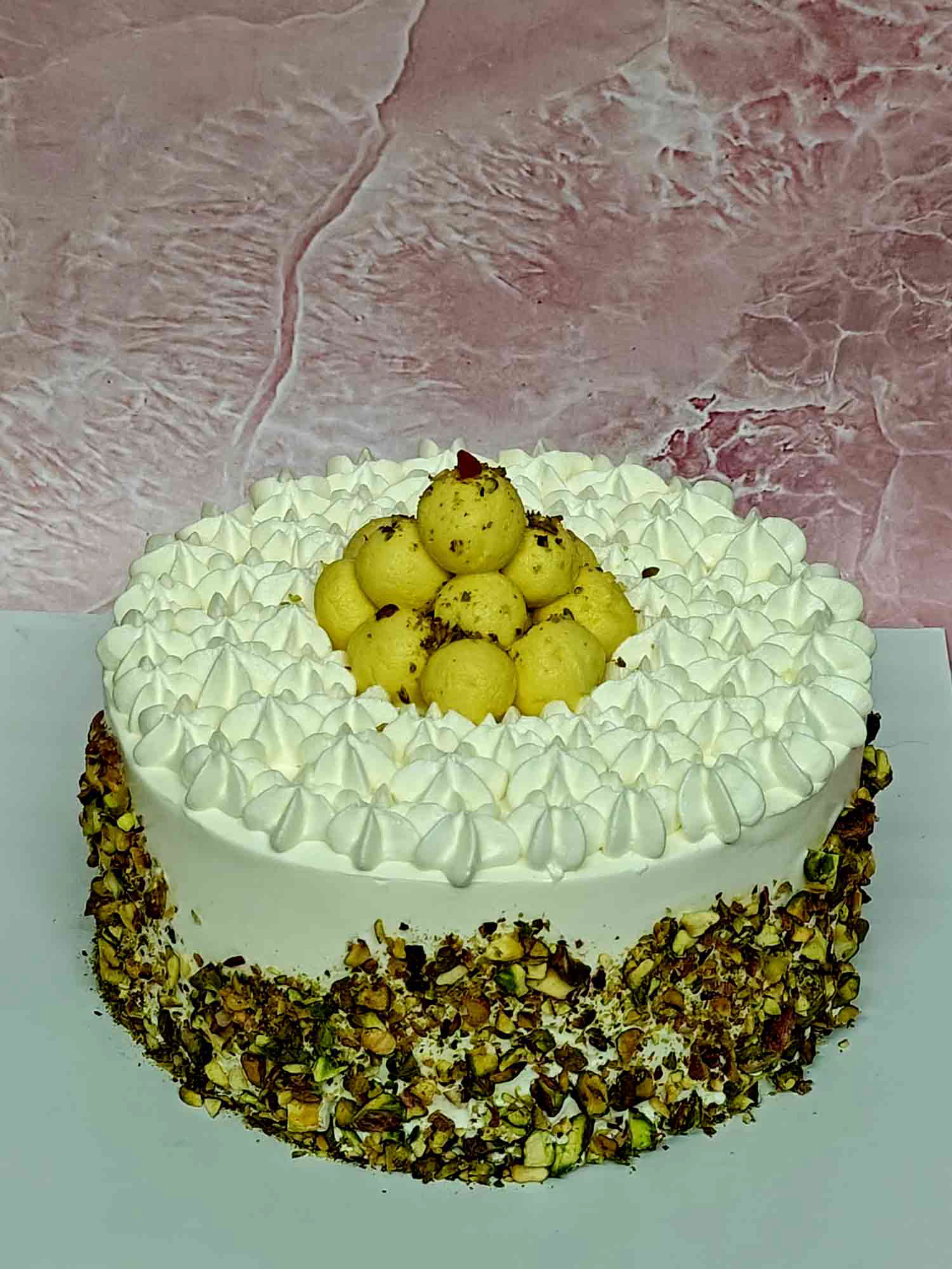 Ras Malai Whipped Cream Cake