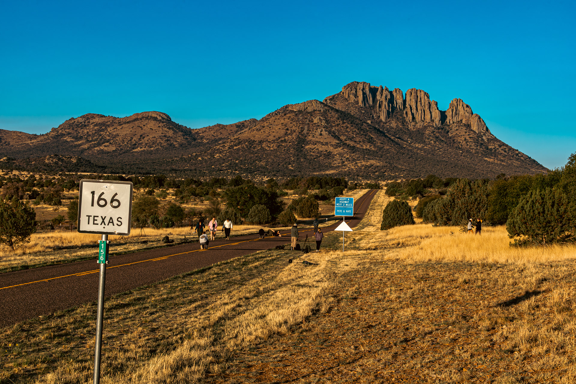 Students in the Texas Tech University Center at Junction's Photography Maymester take part in the rite of passage photographing Sawtooth of the Davis Mountains at Sunrise.