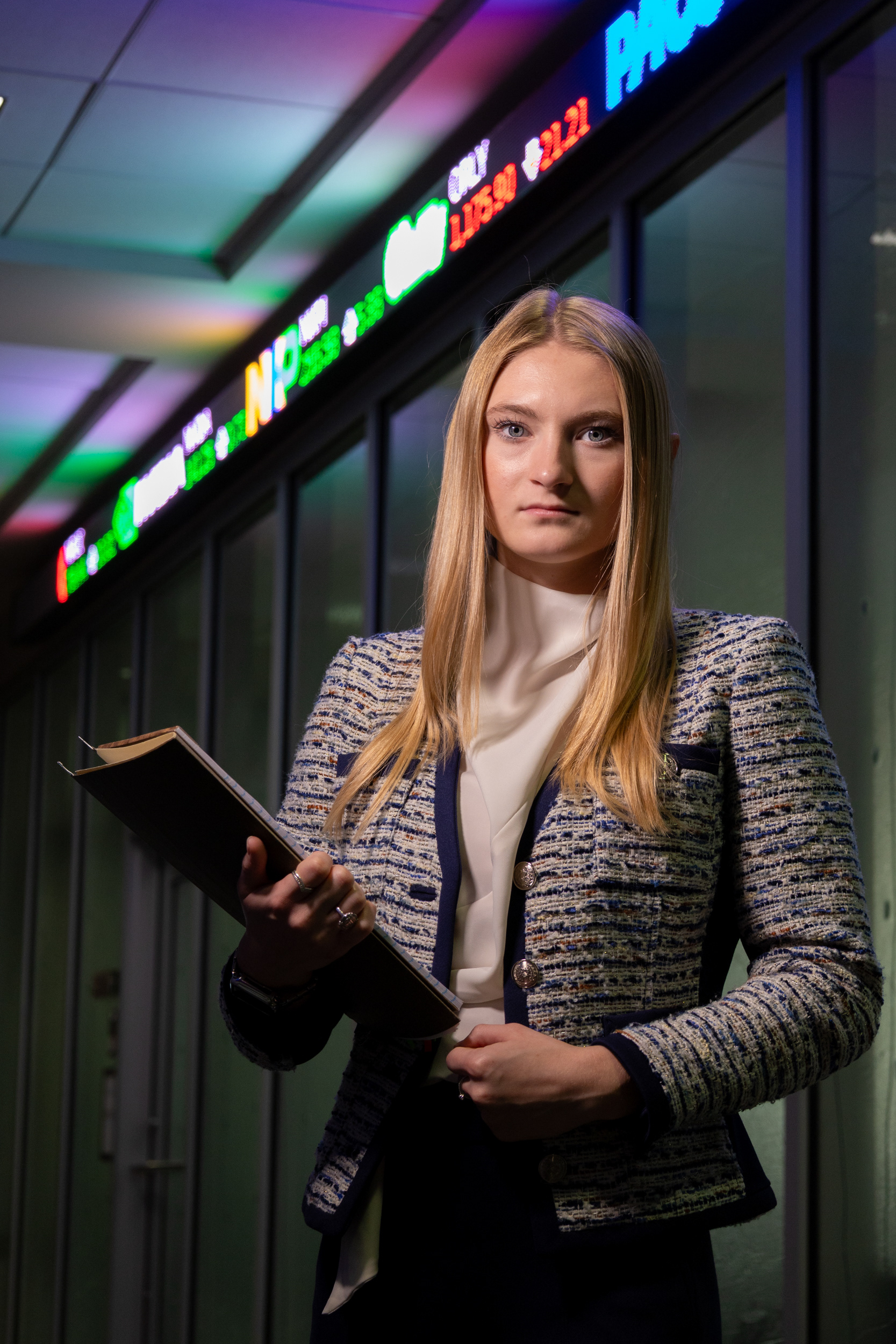Katie Scott, Student Managed Invesment Fund (SMIF) manager and senior Finance and Accounting major student at the SMIF in the Texas Tech Rawls College of Business.