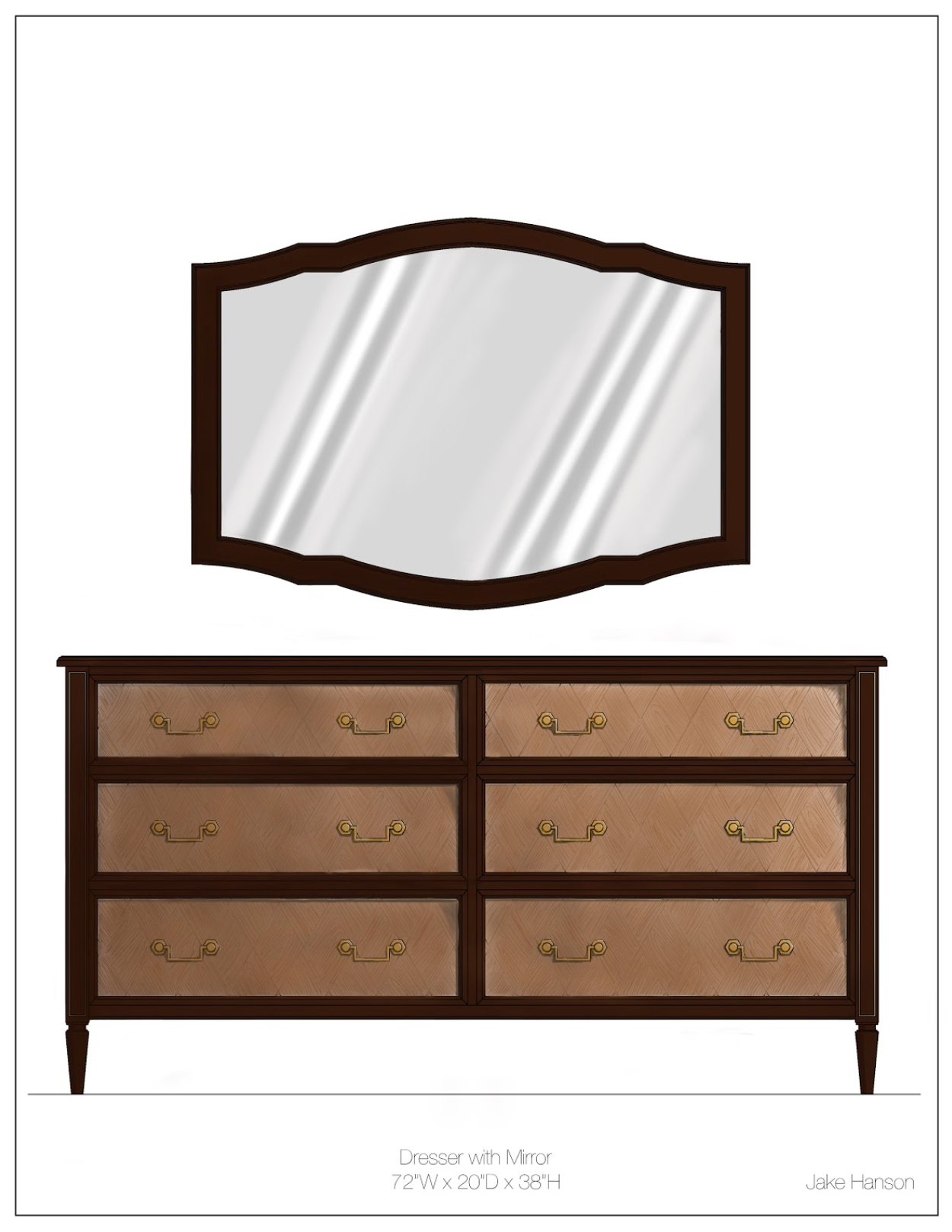 Dresser and Mirror