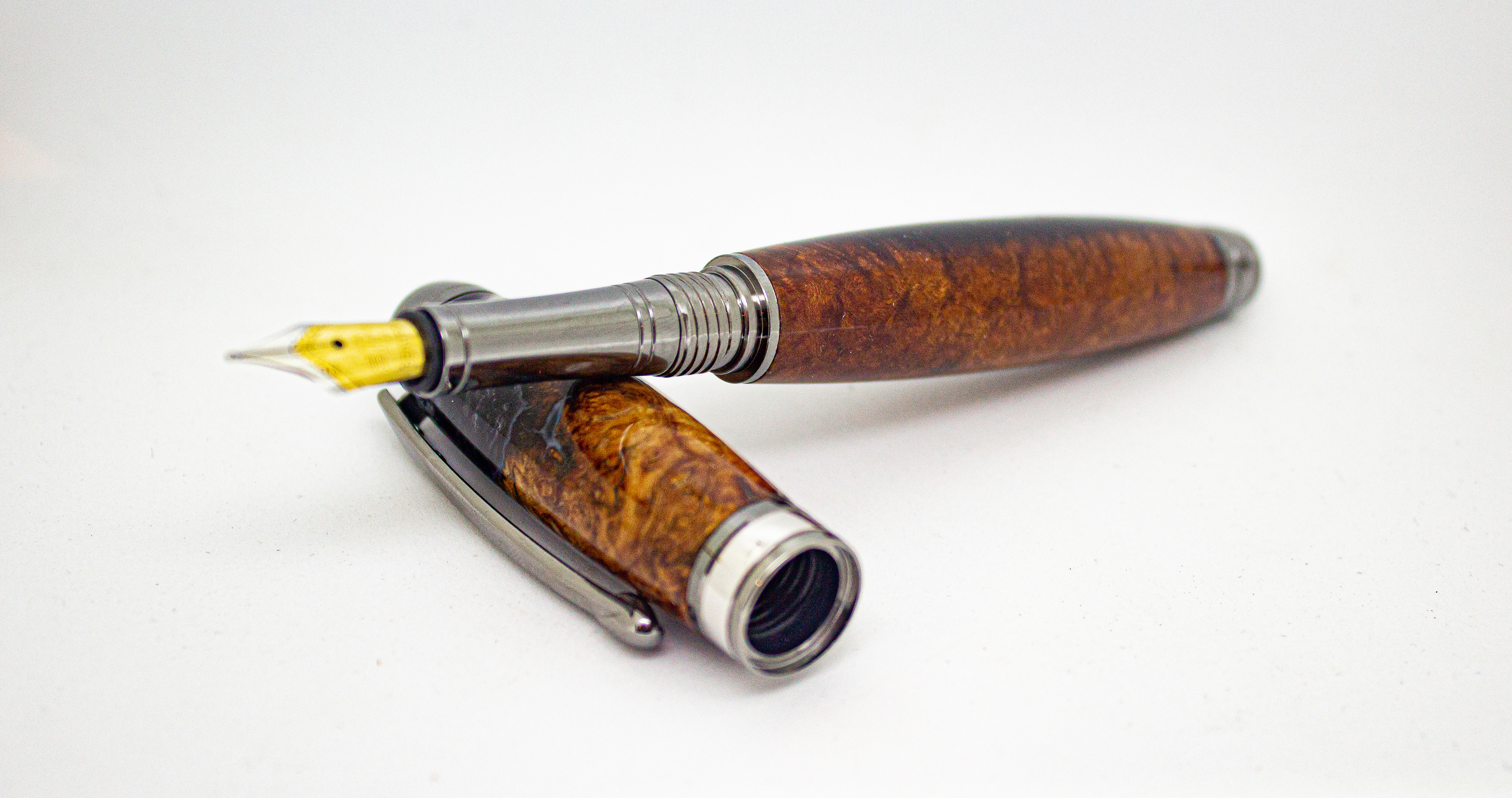 Manzanita Burl and Resin Fountain Pen