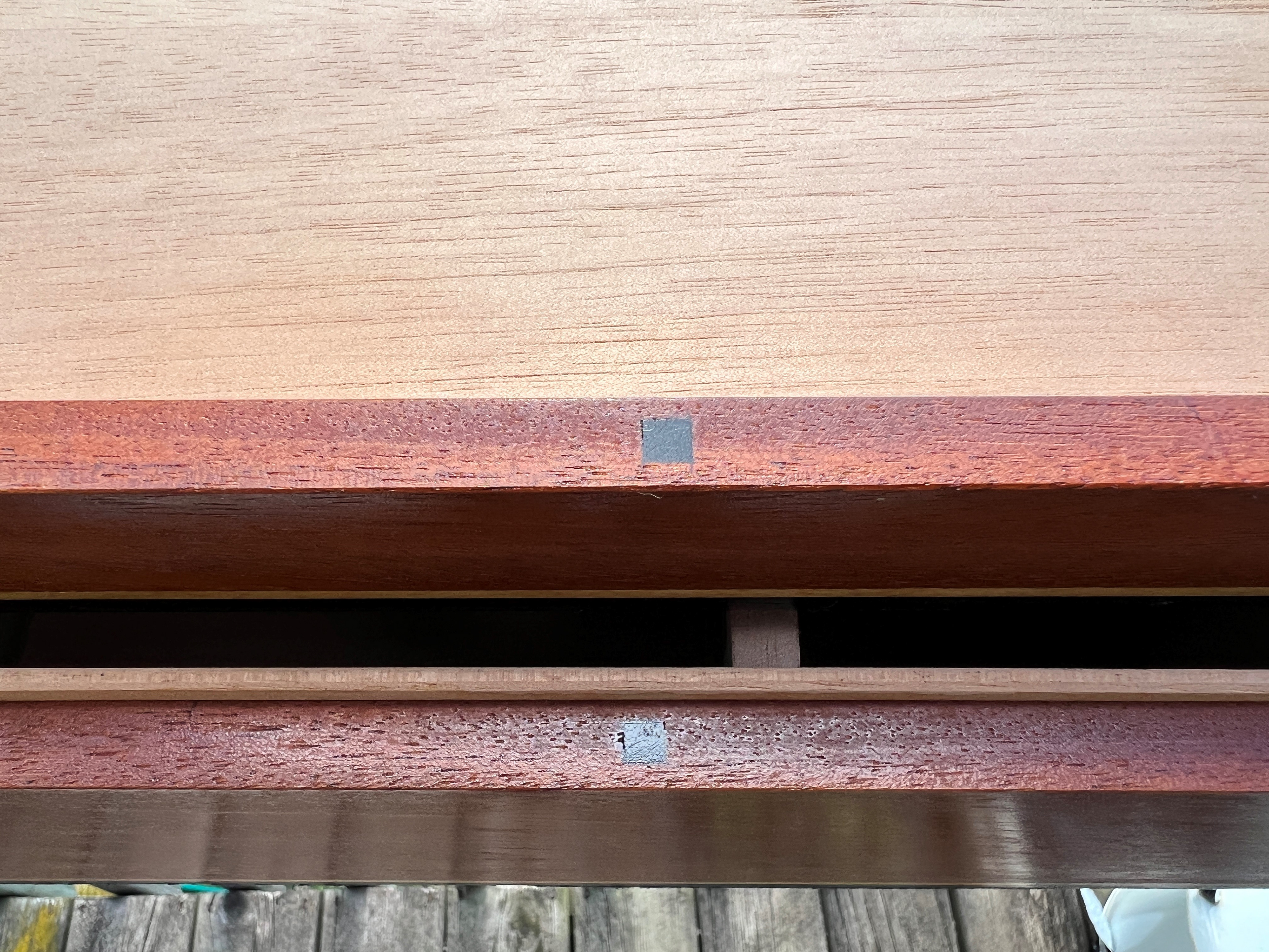 Ebony Plugs to keep alignment easy