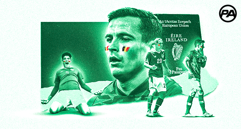 Final graphic of Kenny's Kids' Long Read series for Pundit Arena in 2022. An article which highlighted the increase of young Irish footballers moving to high-profile European clubs. 