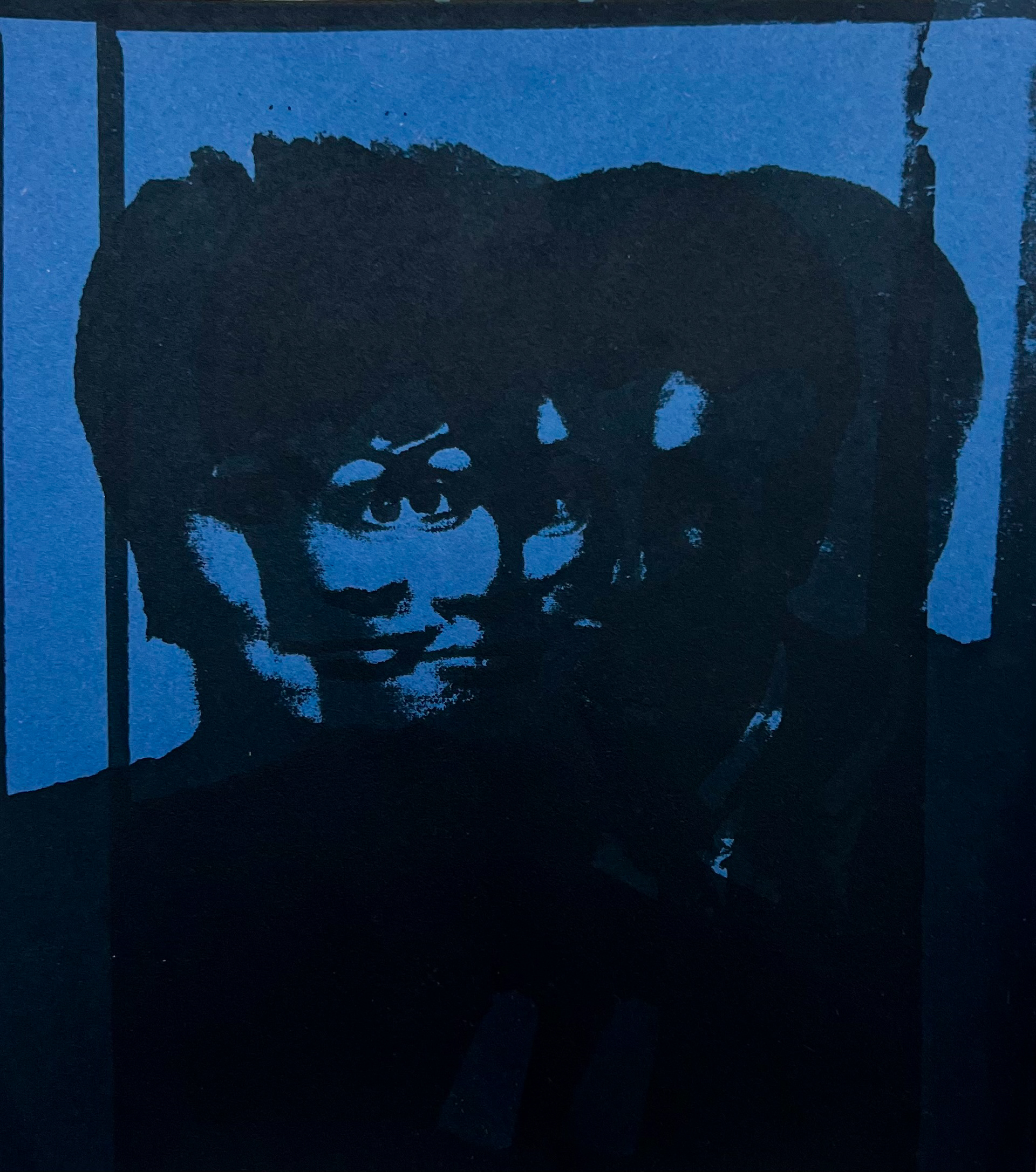 'Intertwined', 2023, photoscreenprint on coloured sugar paper. 19 x 25 cm