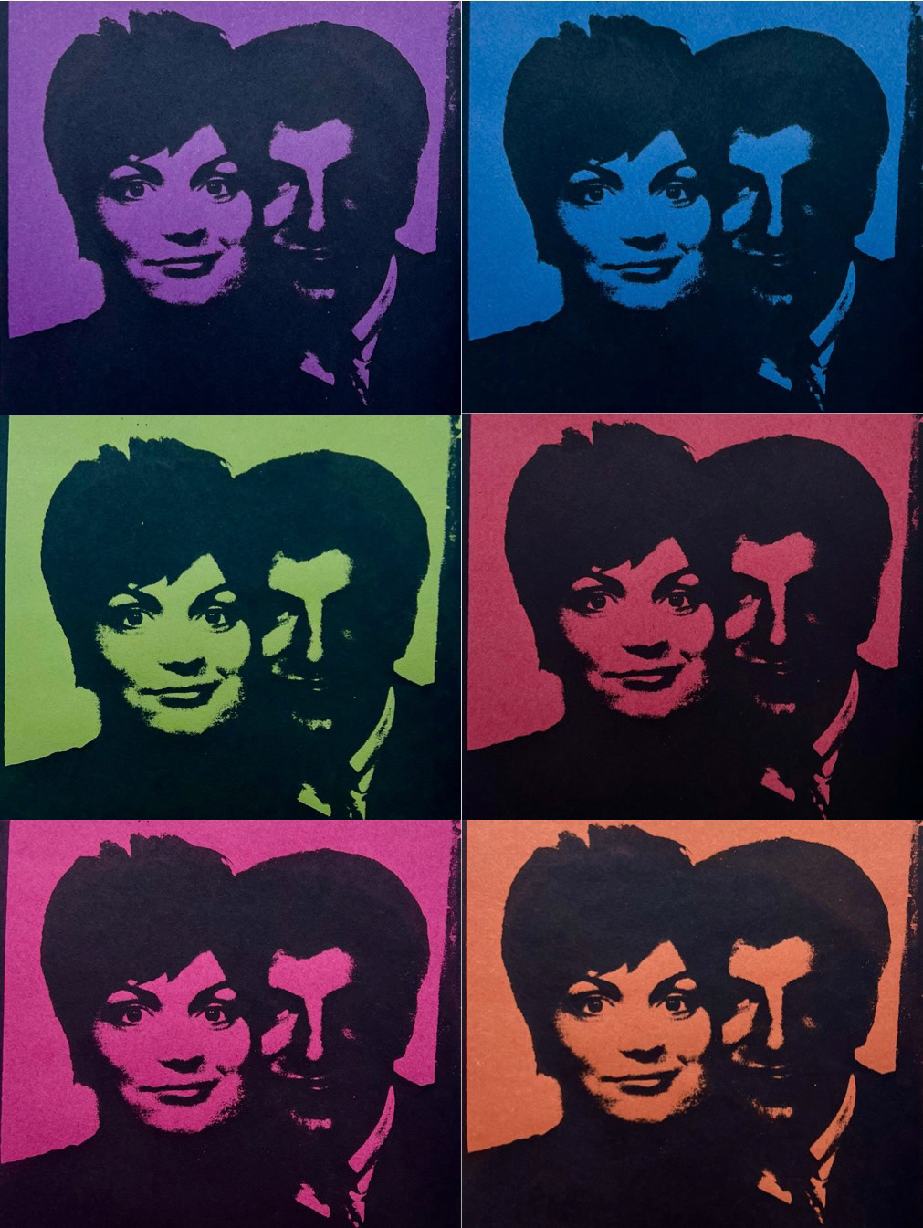 All (3) Castiglione. C 'Captured', 2023, digital collage of screen prints on coloured sugar paper