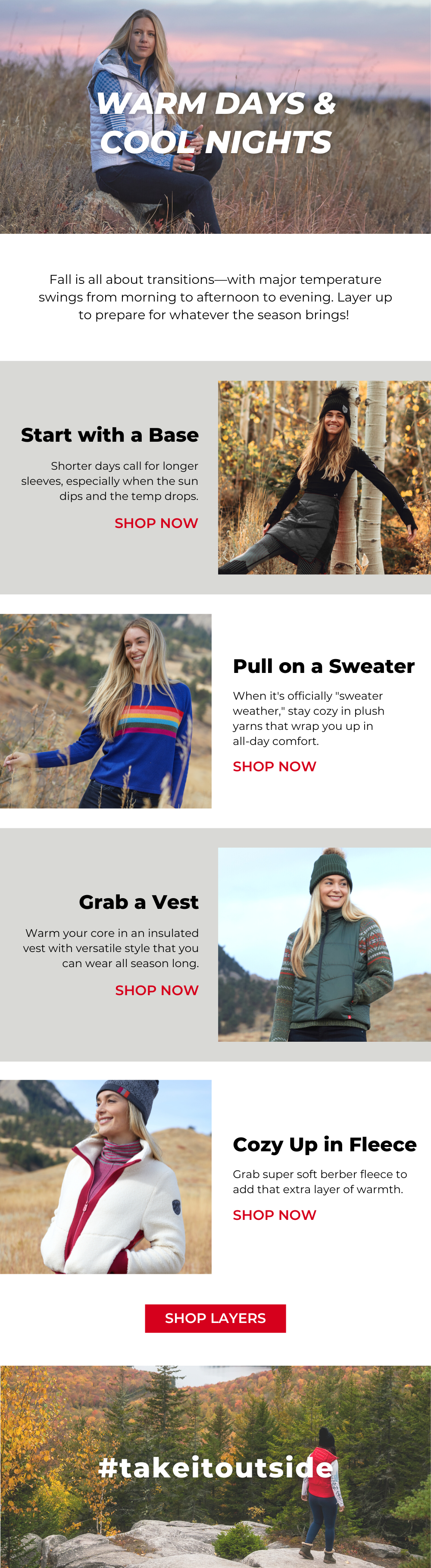 Layer Up for Warm Days & Cool Nights