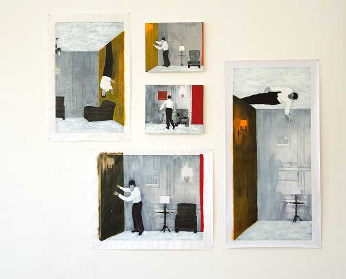 Claustrum - oil on print - 2019