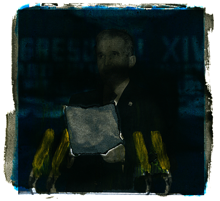 Alphabet der angst, paint on print, 60 x 68 cm ,|2018