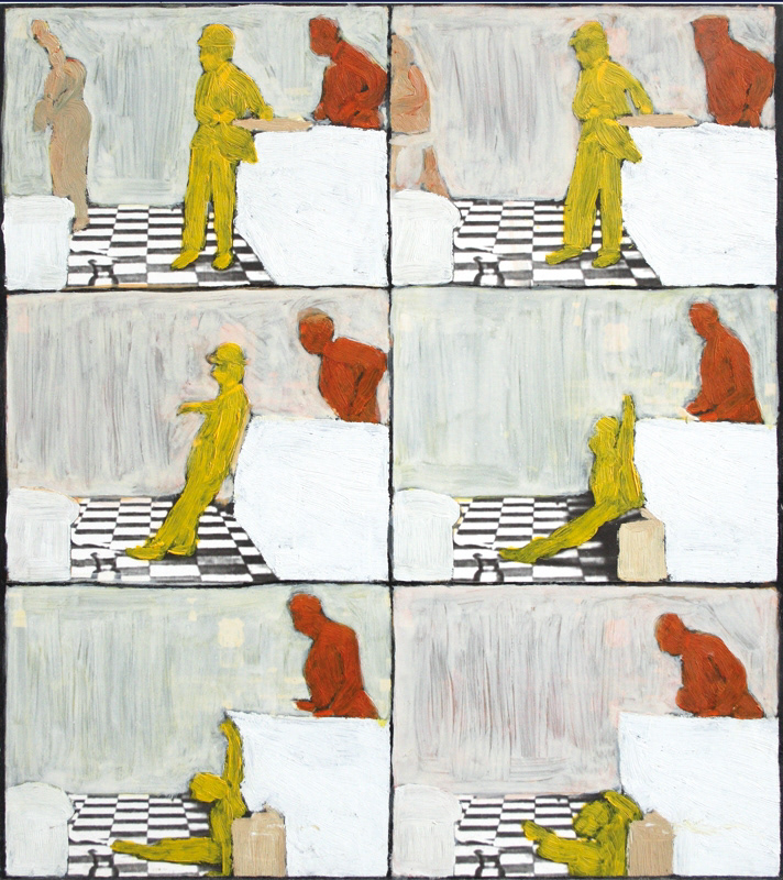 A night out#2 2008 | oil on print | 50 x 45 cm