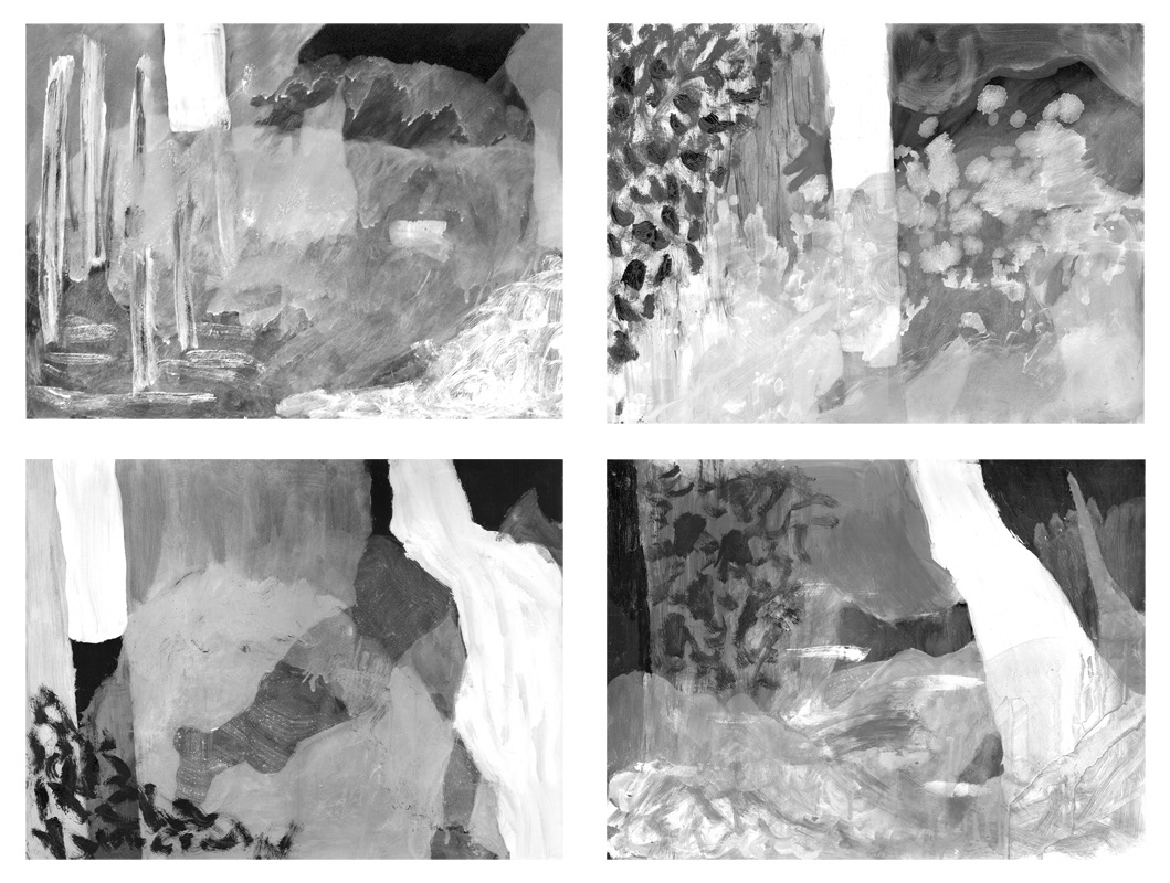 Survival #2 (four-part) 2005 | oil & alkyd on print | 4* 30 x 40 cm