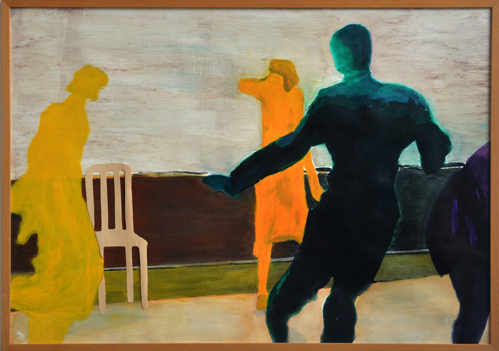 Turning home #7 2014 | oil & veneer on paper | 70 x 100 cm