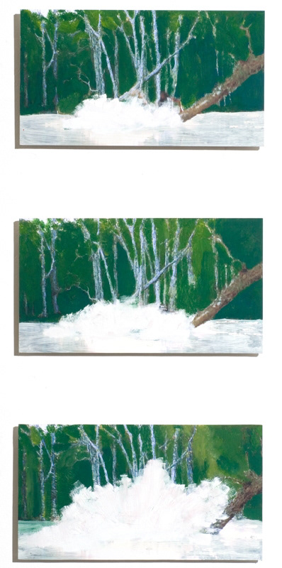 Play#2 (tryptich) 2006| oil on print | 3* 22 x 38 cm