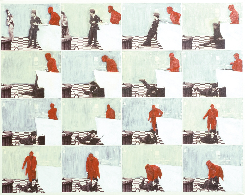 A night out#4 2009 | oil on printed canvas | 115 x 145 cm