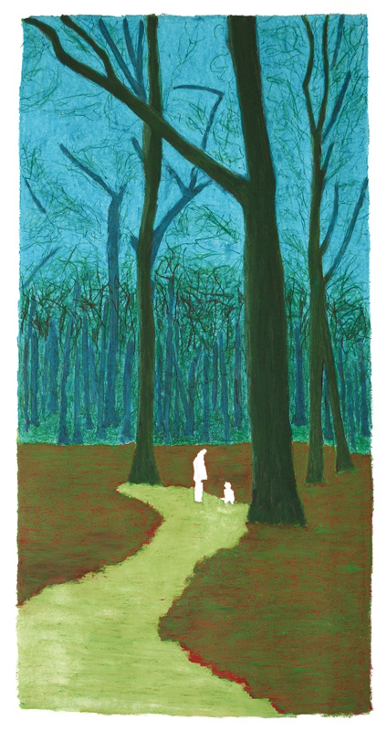 Park #1 2008 | oilpastel on paper | 120 x 60 cm