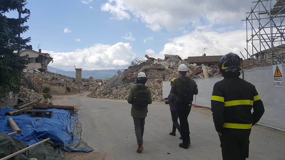 Visita Zona cero, Amatrice Italia, 2017