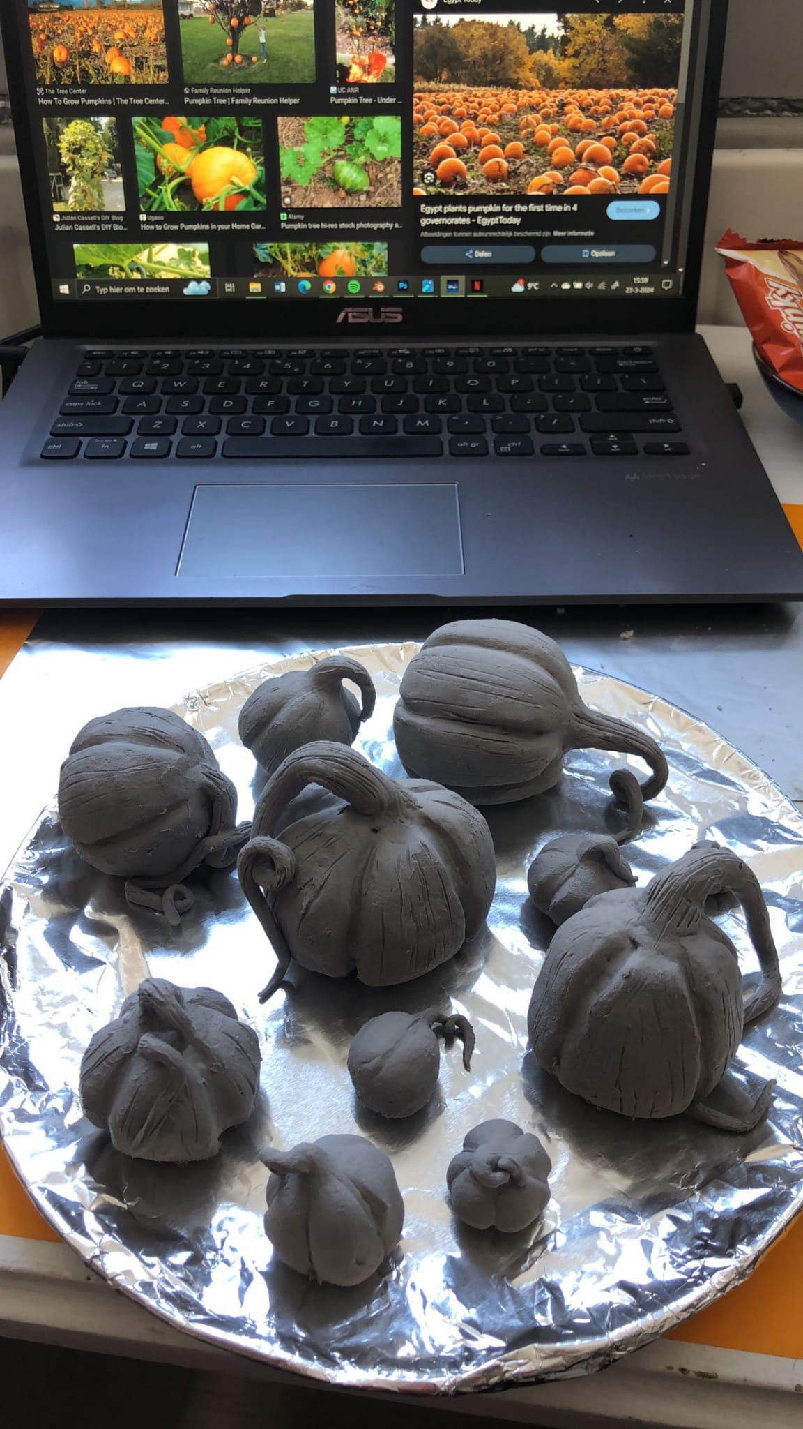Making the pumpkins