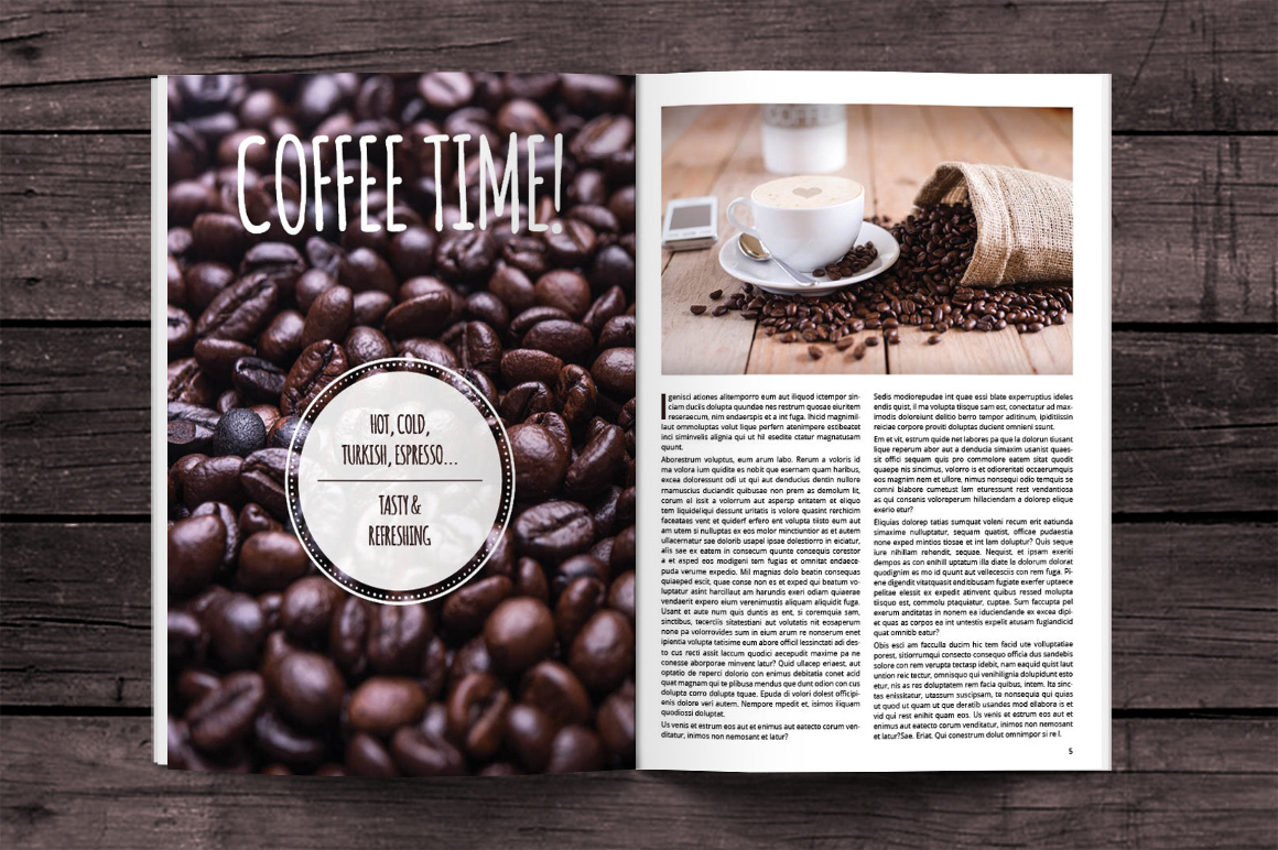 Food magazine design