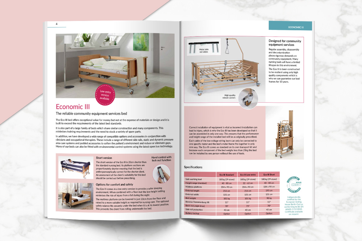 Brochure design for medical supply store