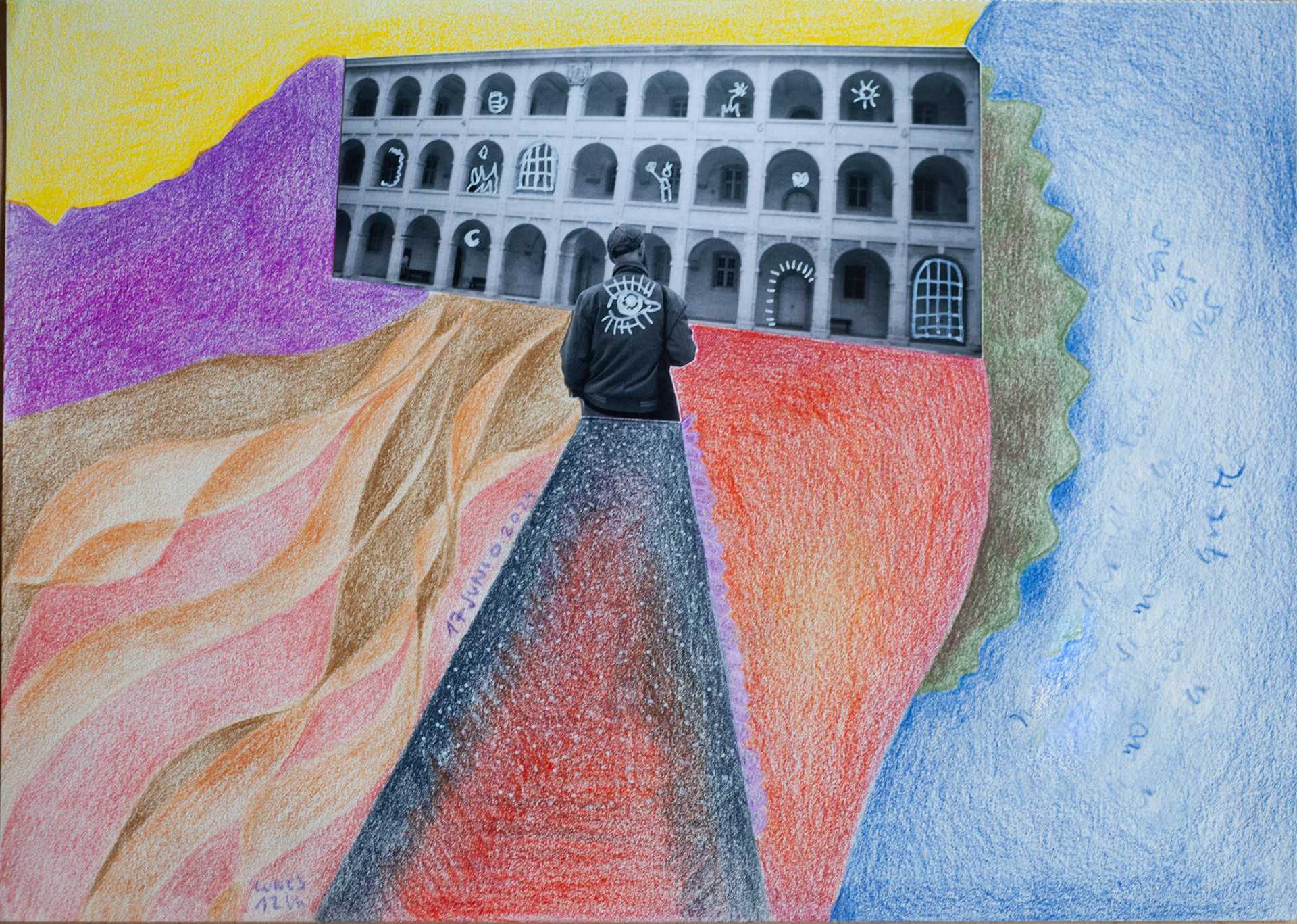 Farbstifte auf Papier, 2024