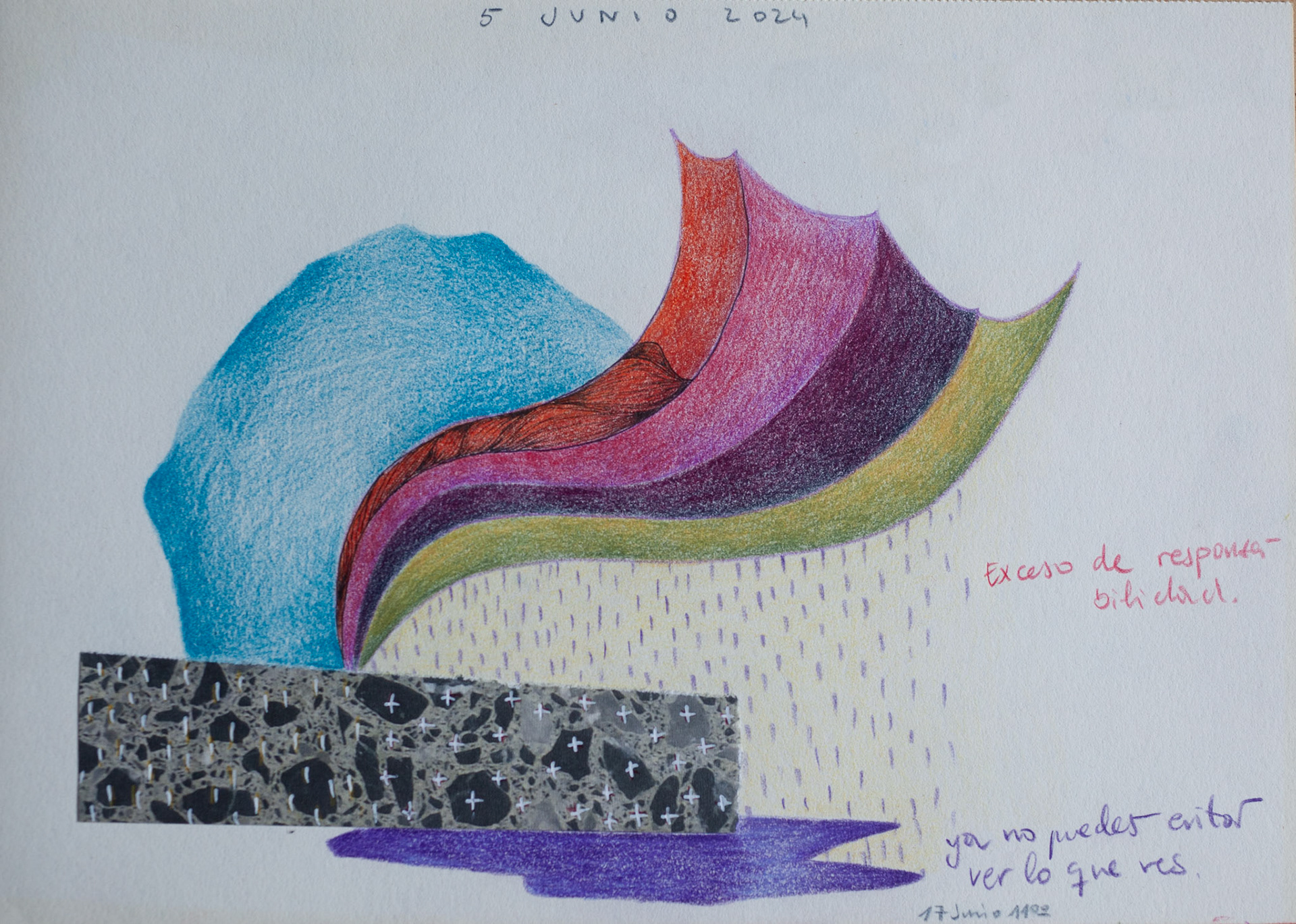 Farbstifte auf Papier, 2024