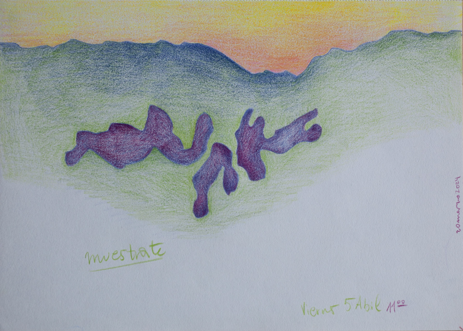 Farbstifte auf Papier, 2024