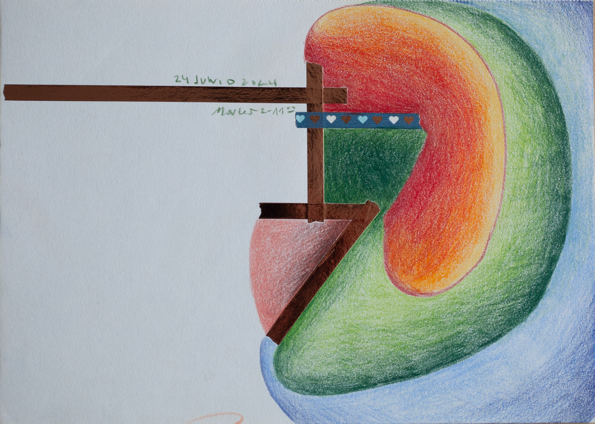 Farbstifte auf Papier, 2024