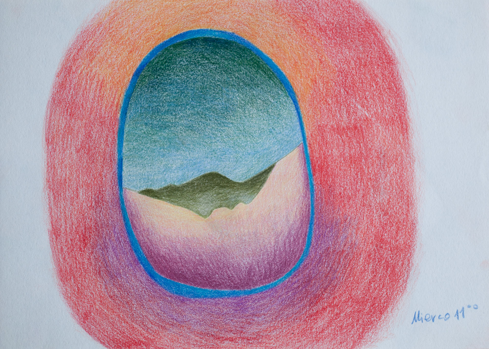 Farbstifte auf Papier, 2024