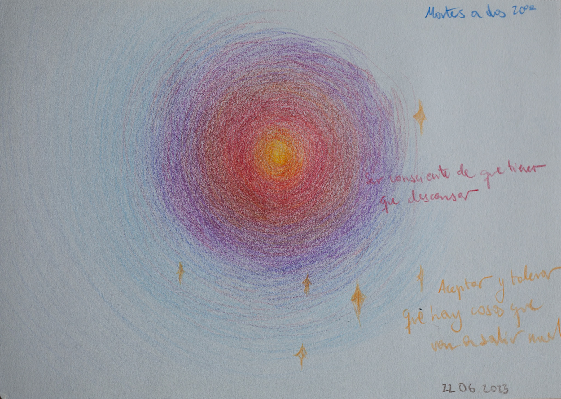 Farbstifte auf Papier, 2023