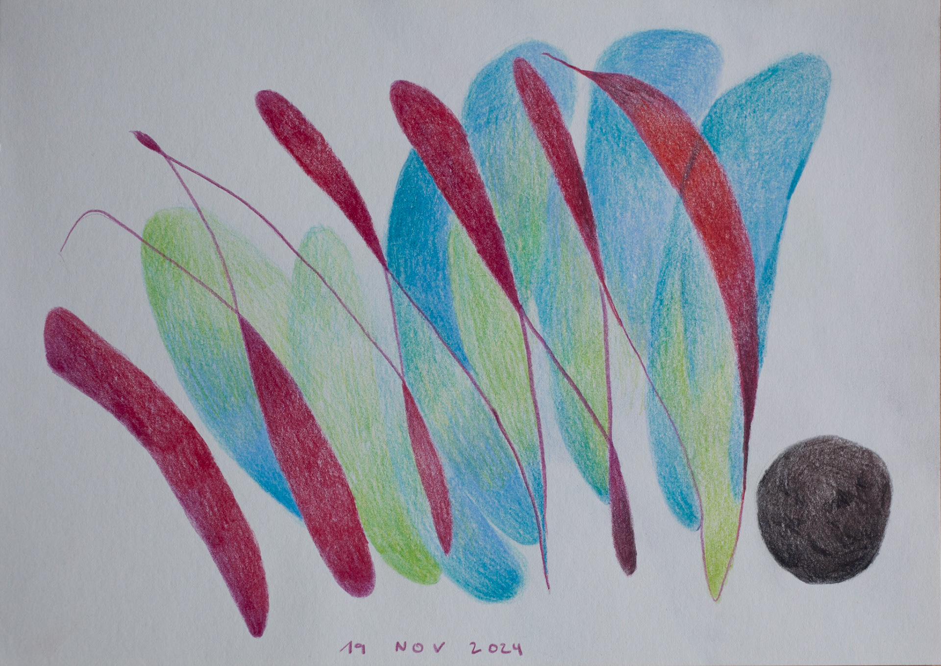 Farbstifte auf Papier, 2024