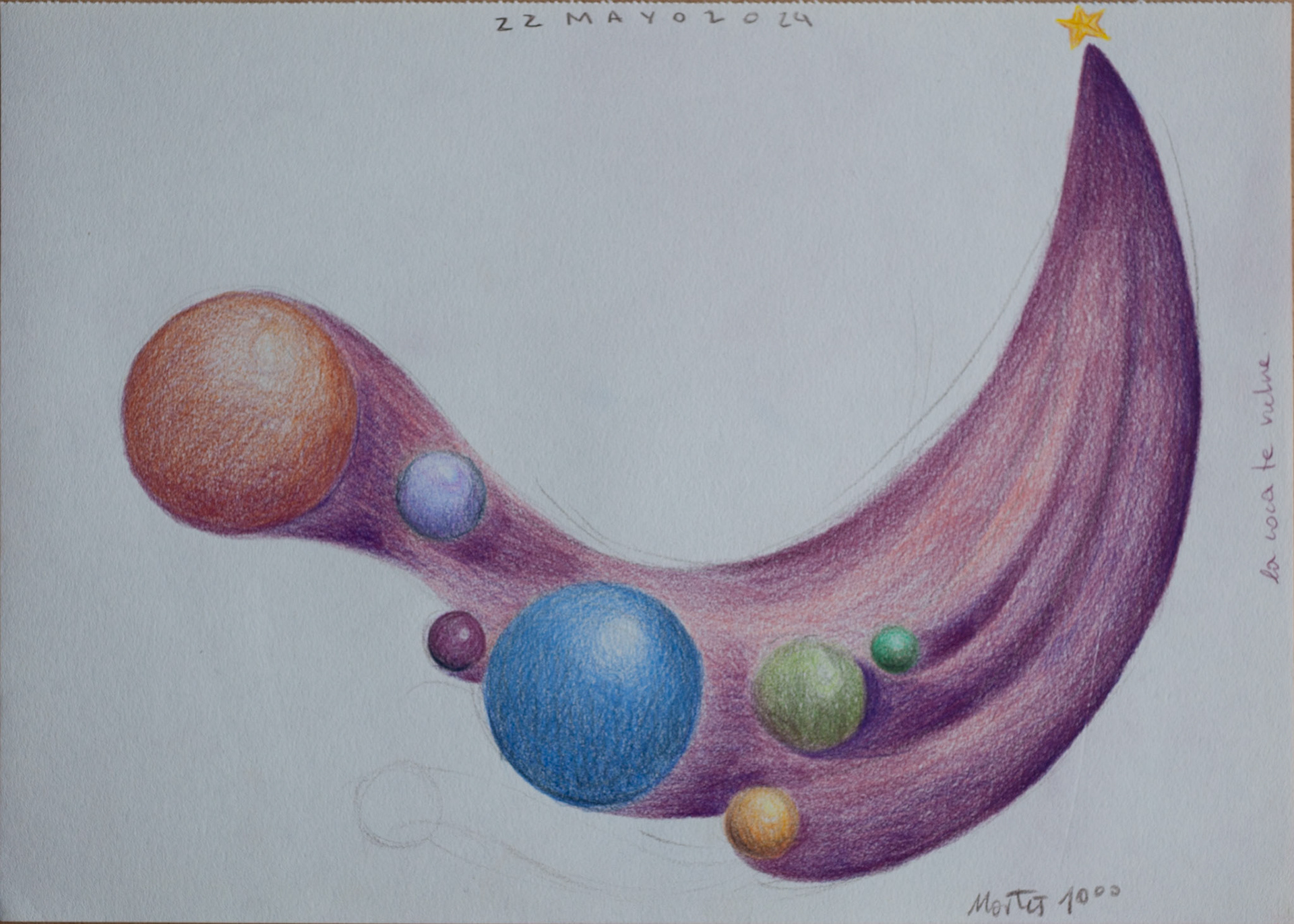 Farbstifte auf Papier, 2024