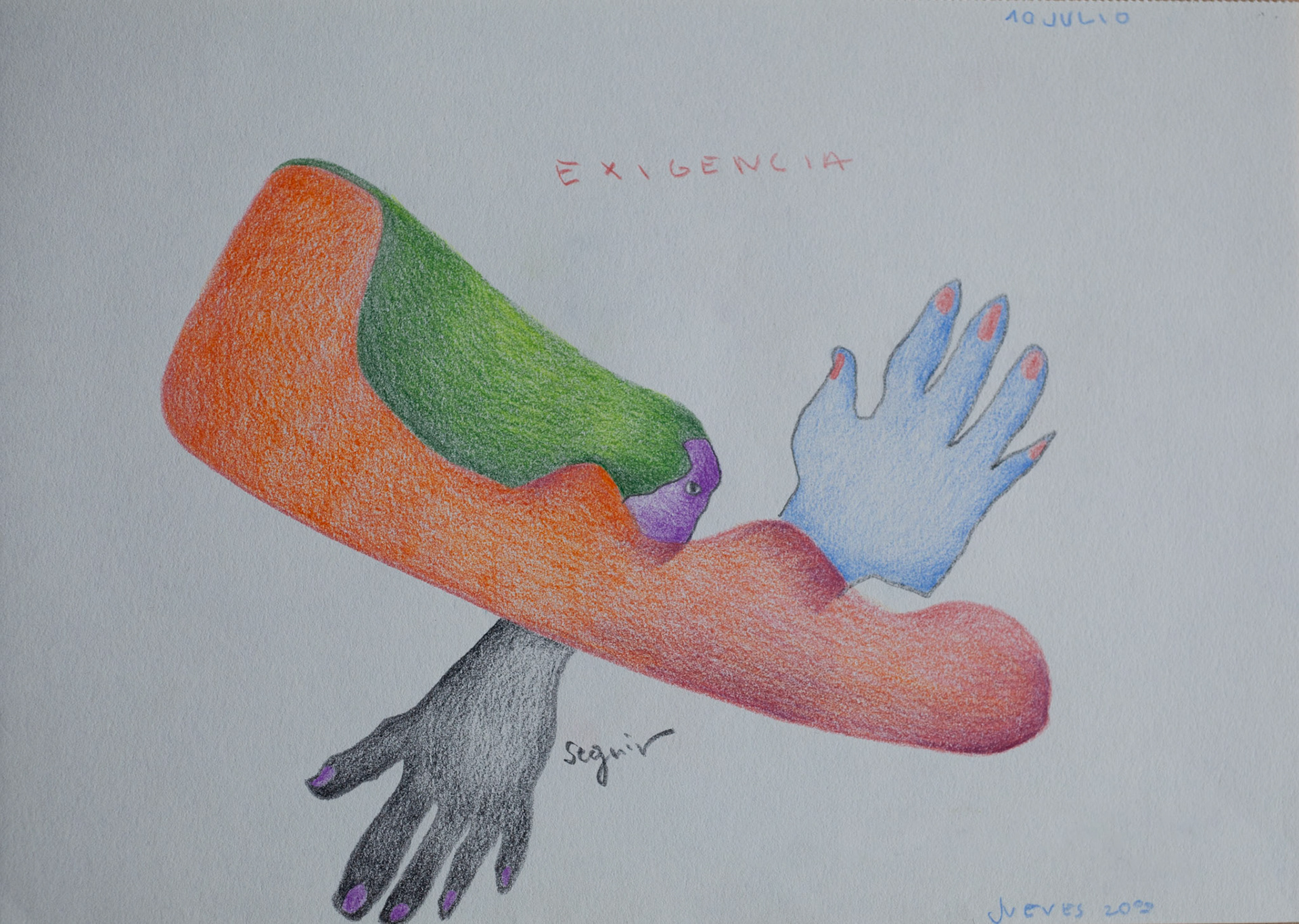 Farbstifte auf Papier, 2024