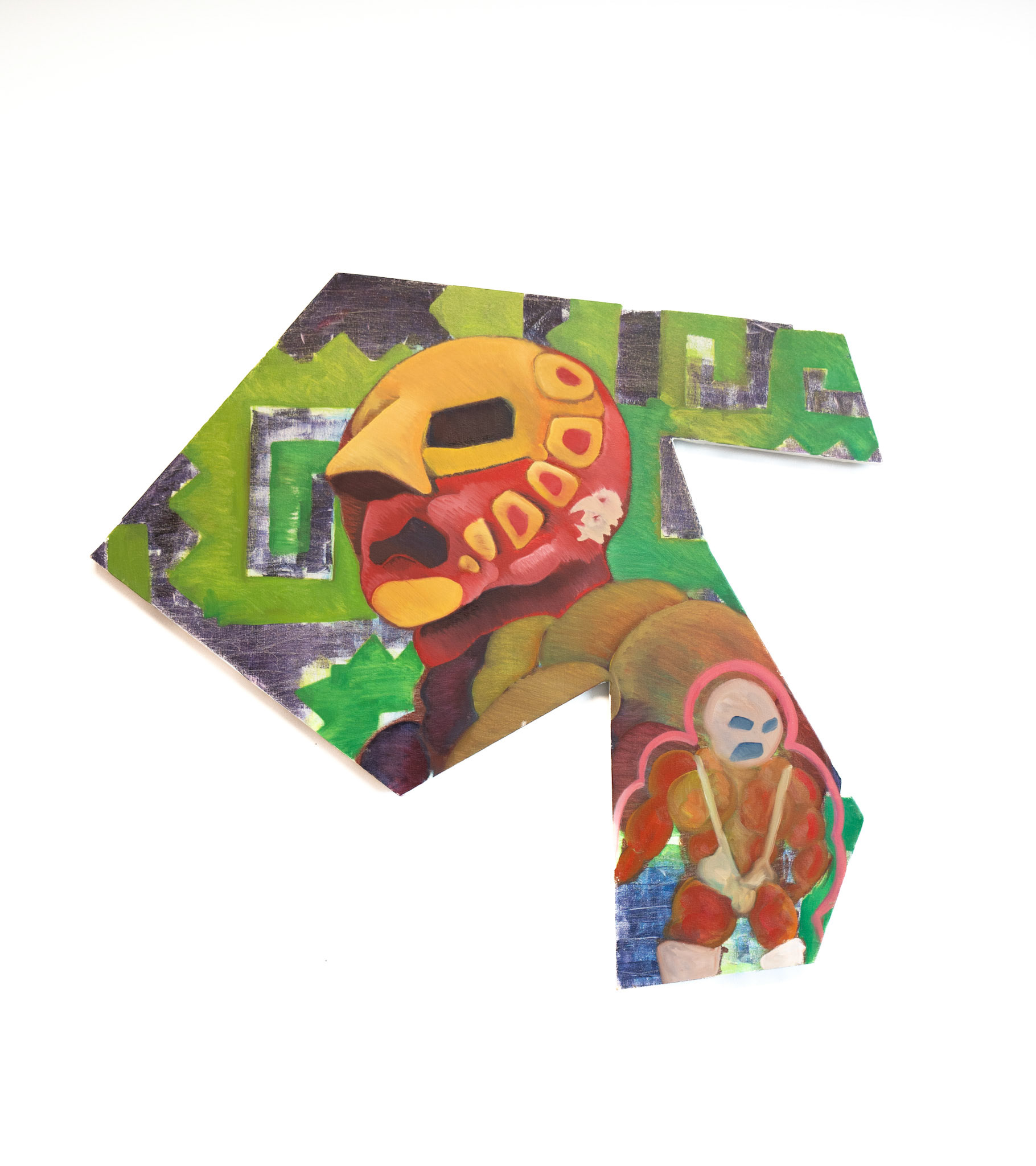 "Mask Two" Oil on Canvas Stretched on custom frame, 40x43inches