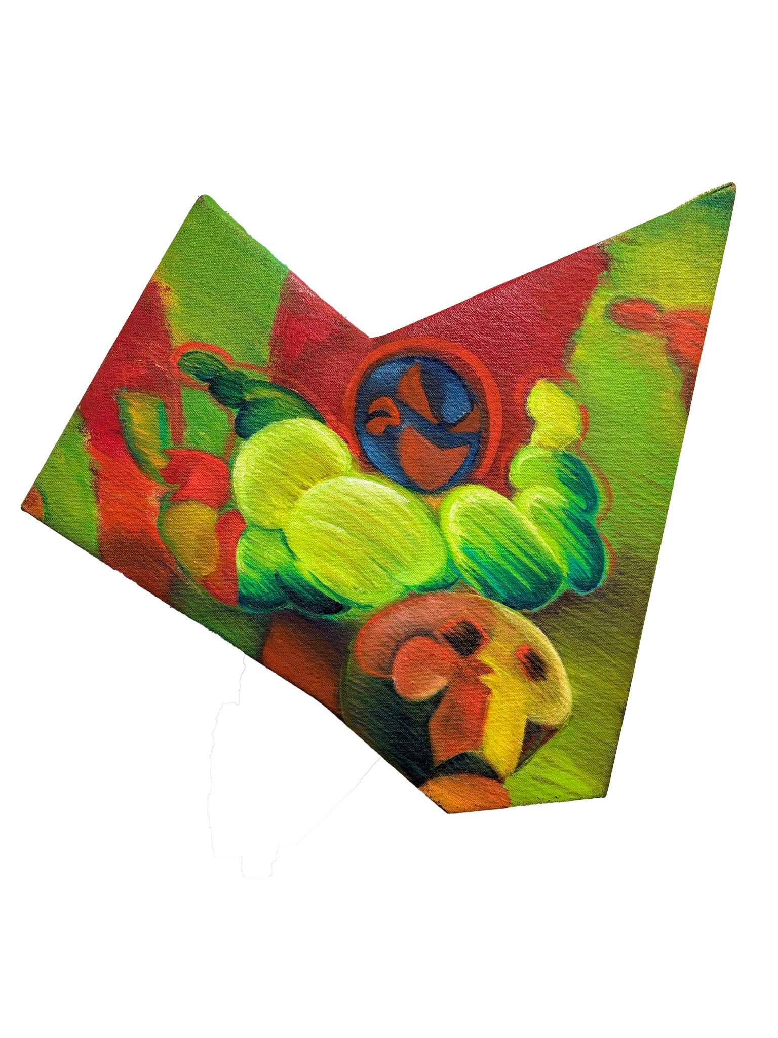 "Little Bottle" Oil on Canvas Stretched on custom frame, 14x14inches