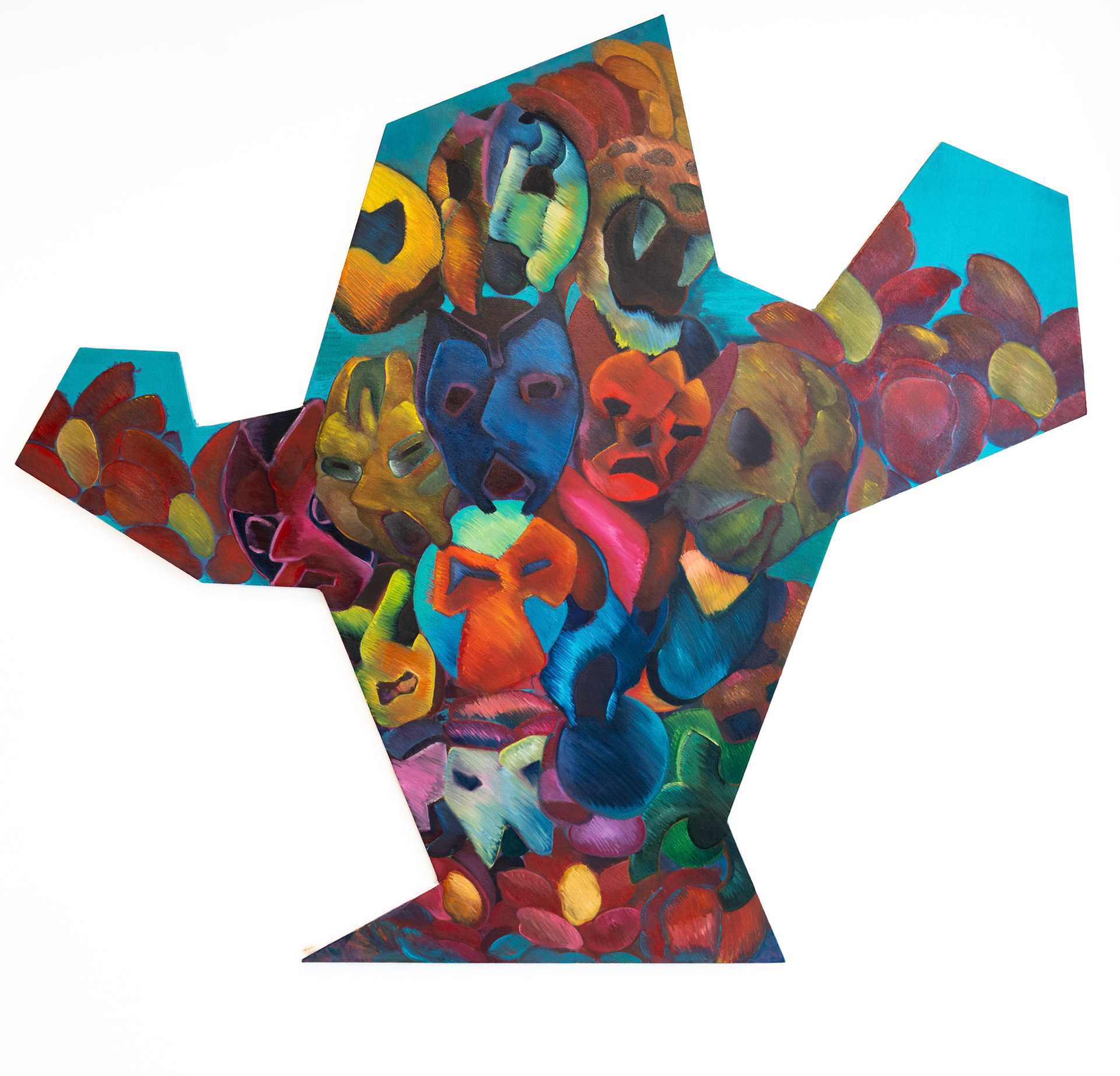 "Cactus" Oil on Canvas Stretched on custom frame