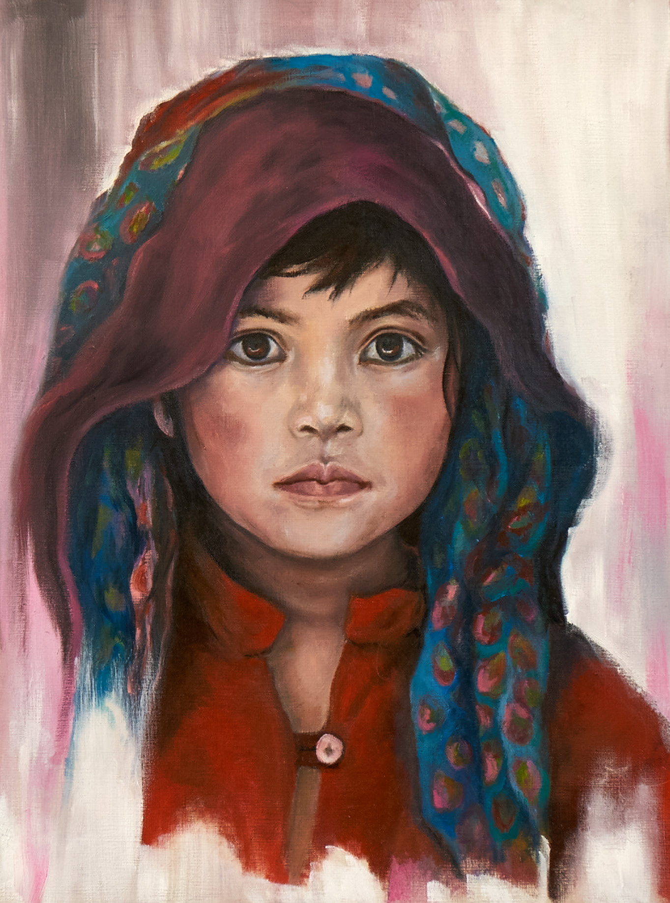 Lili - Huile sur papier 40X30 cm