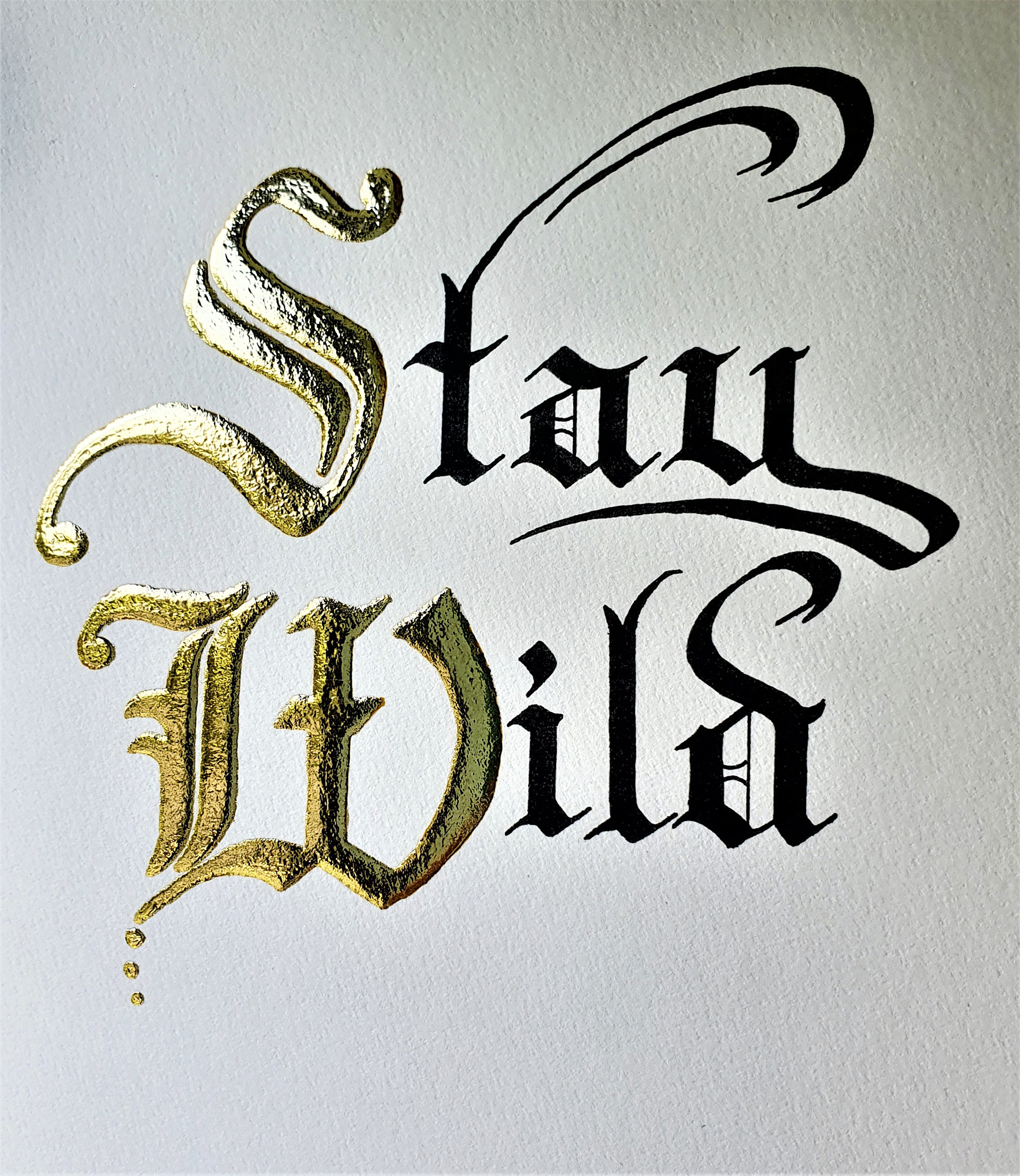Gothic calligraphy style