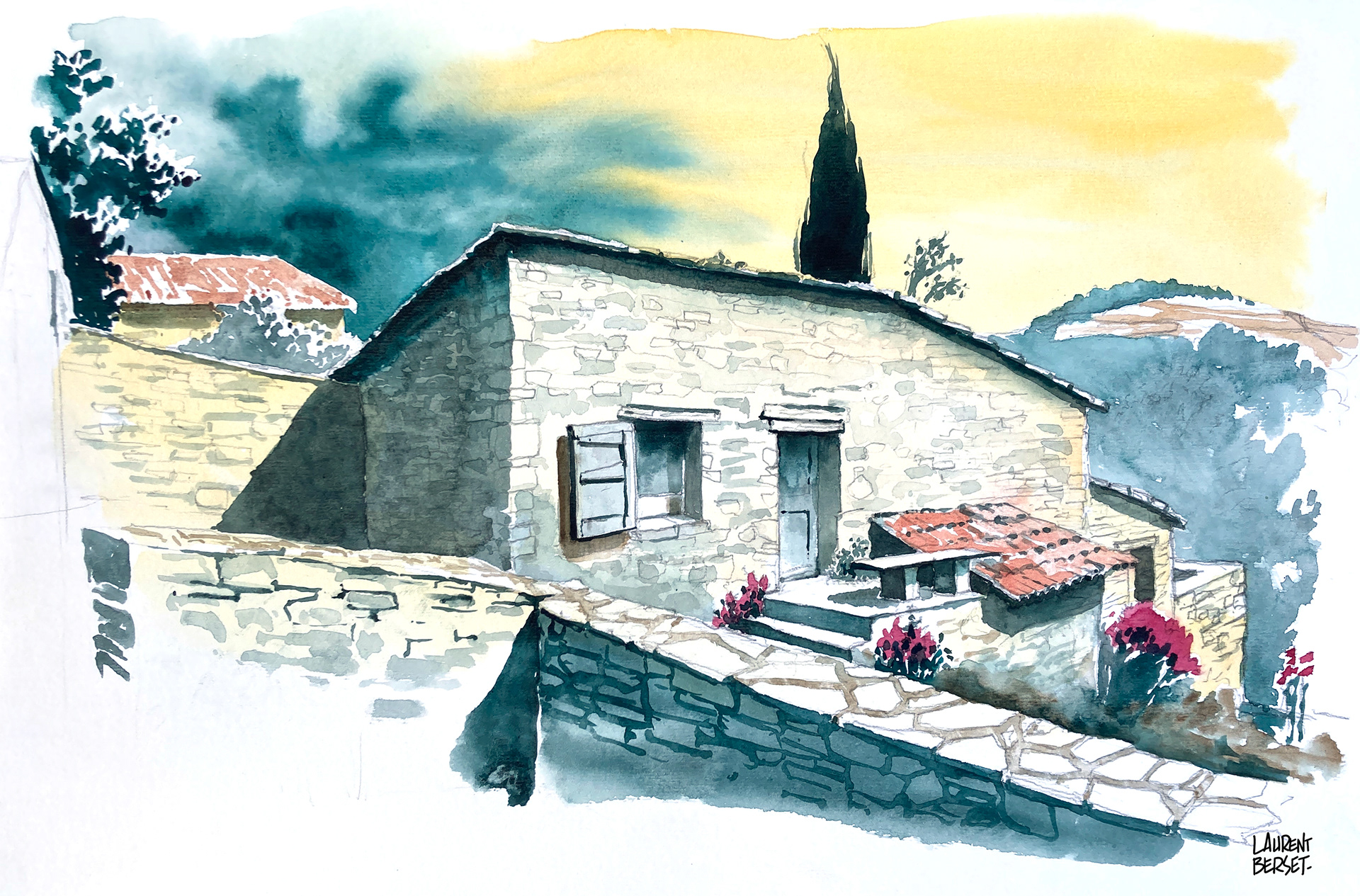 Aquarelle St Martin
