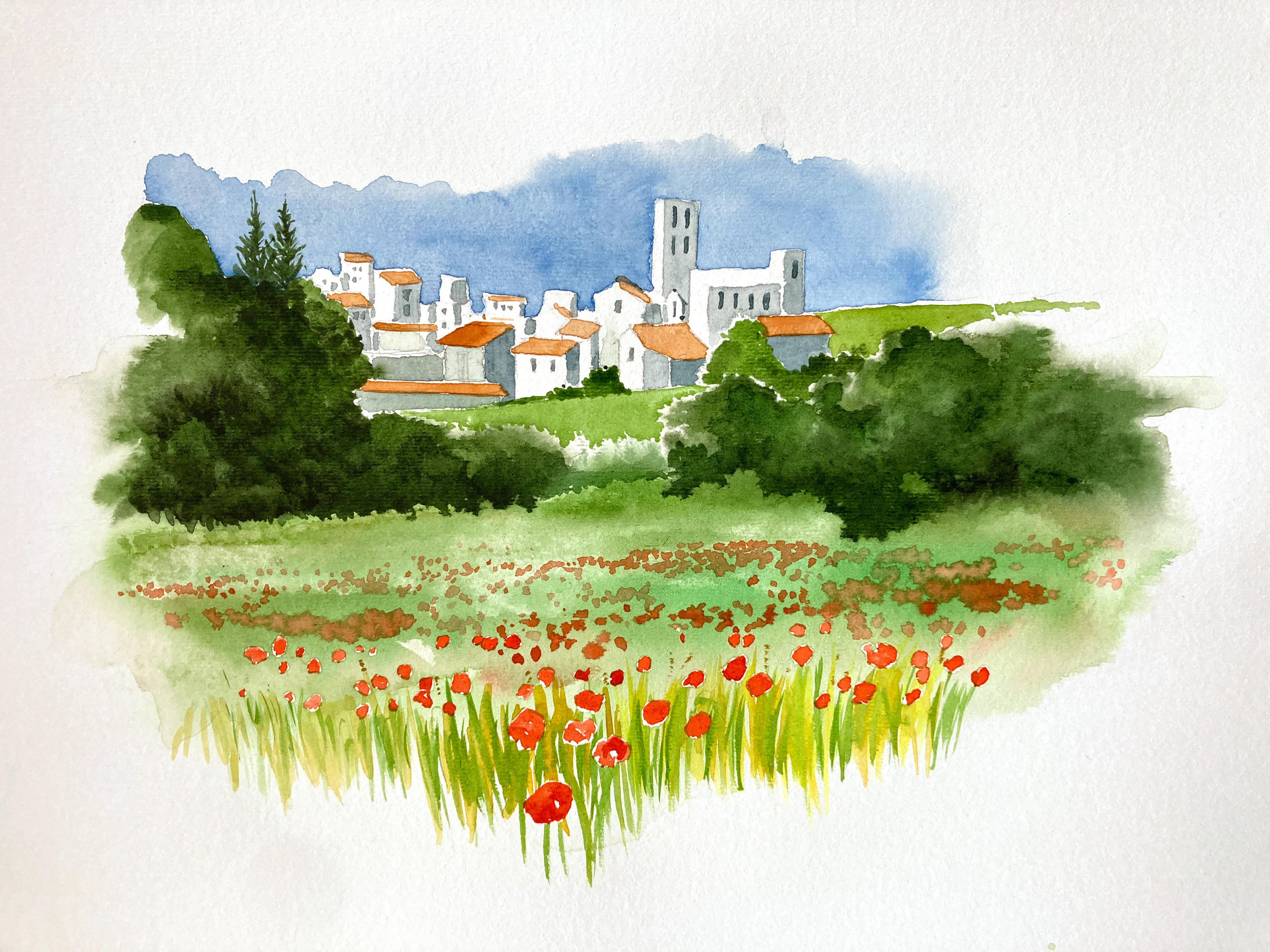 Aquarelle forcalquier