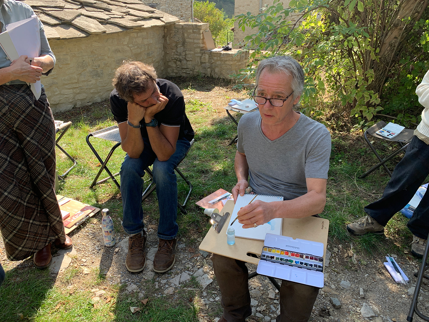 Laurent explique le lavis