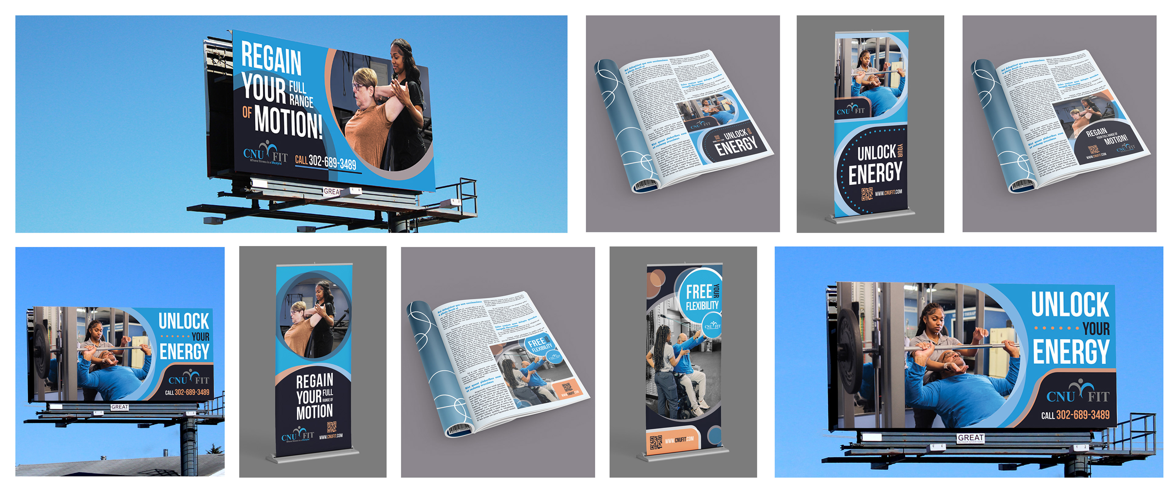 Internship Print Deliverables: 3 Billboards, 3 Standees, 3 Magazine Advertisements